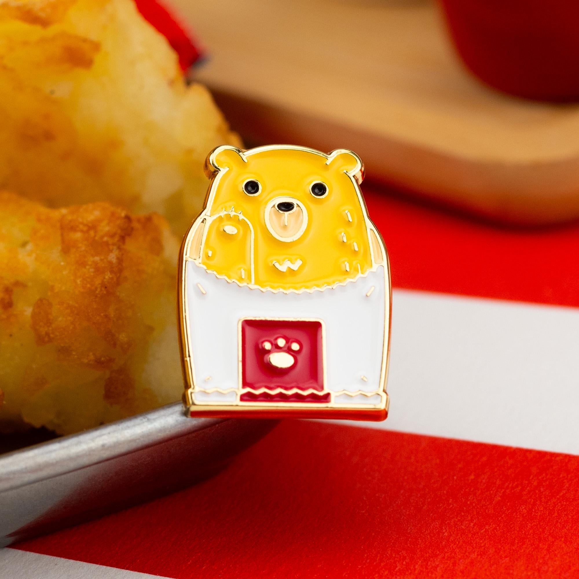 Hash Brown Bear Enamel Pin
