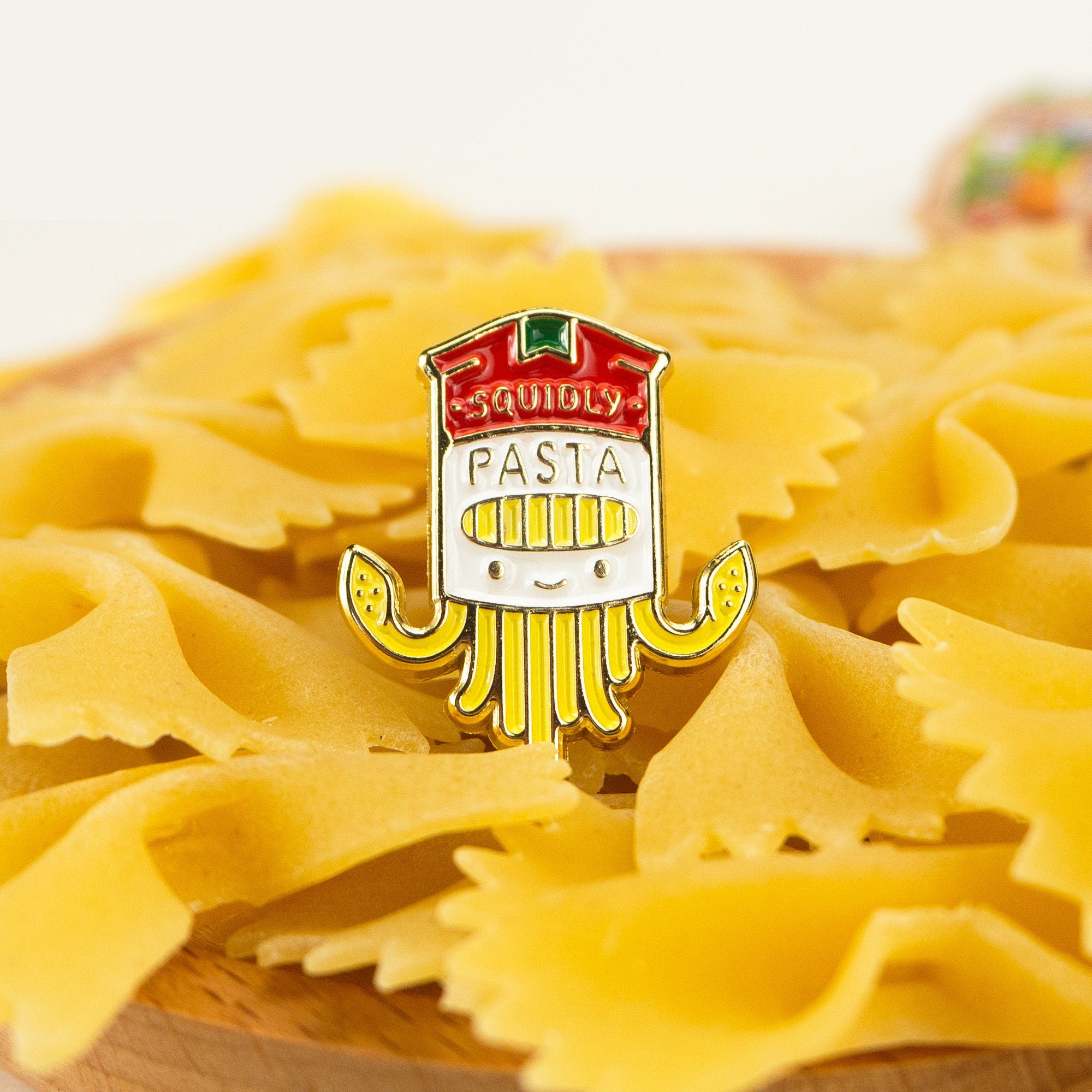 Pasta Squid Enamel Pin