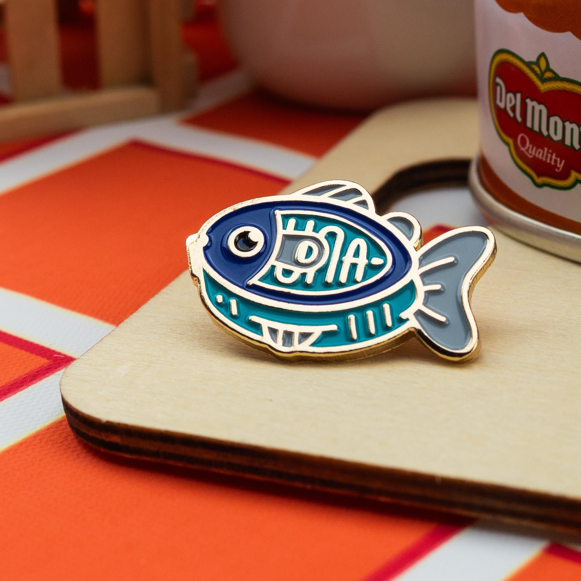 Tinned Tuna Enamel Pin