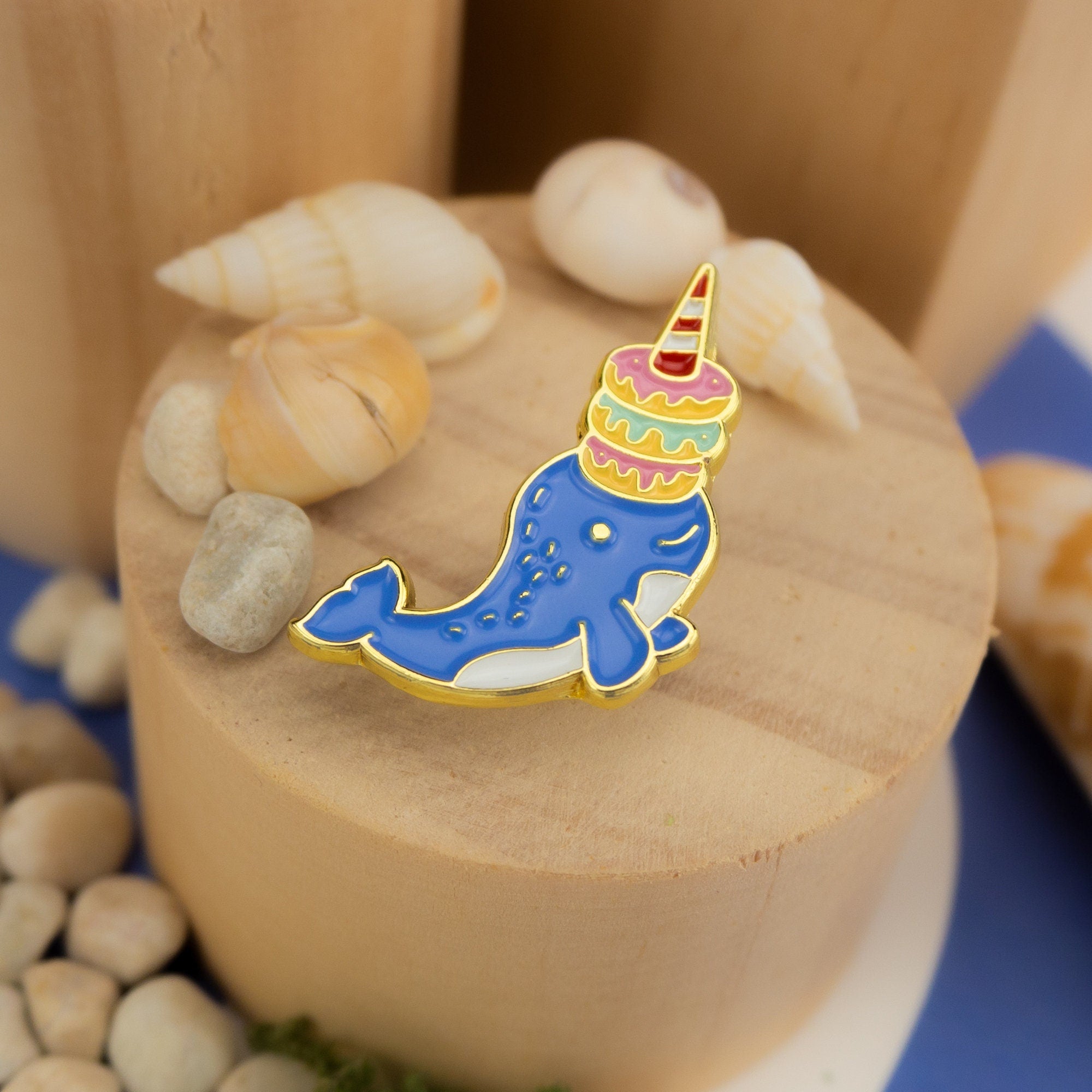 Narwhal Donuts Enamel Pin