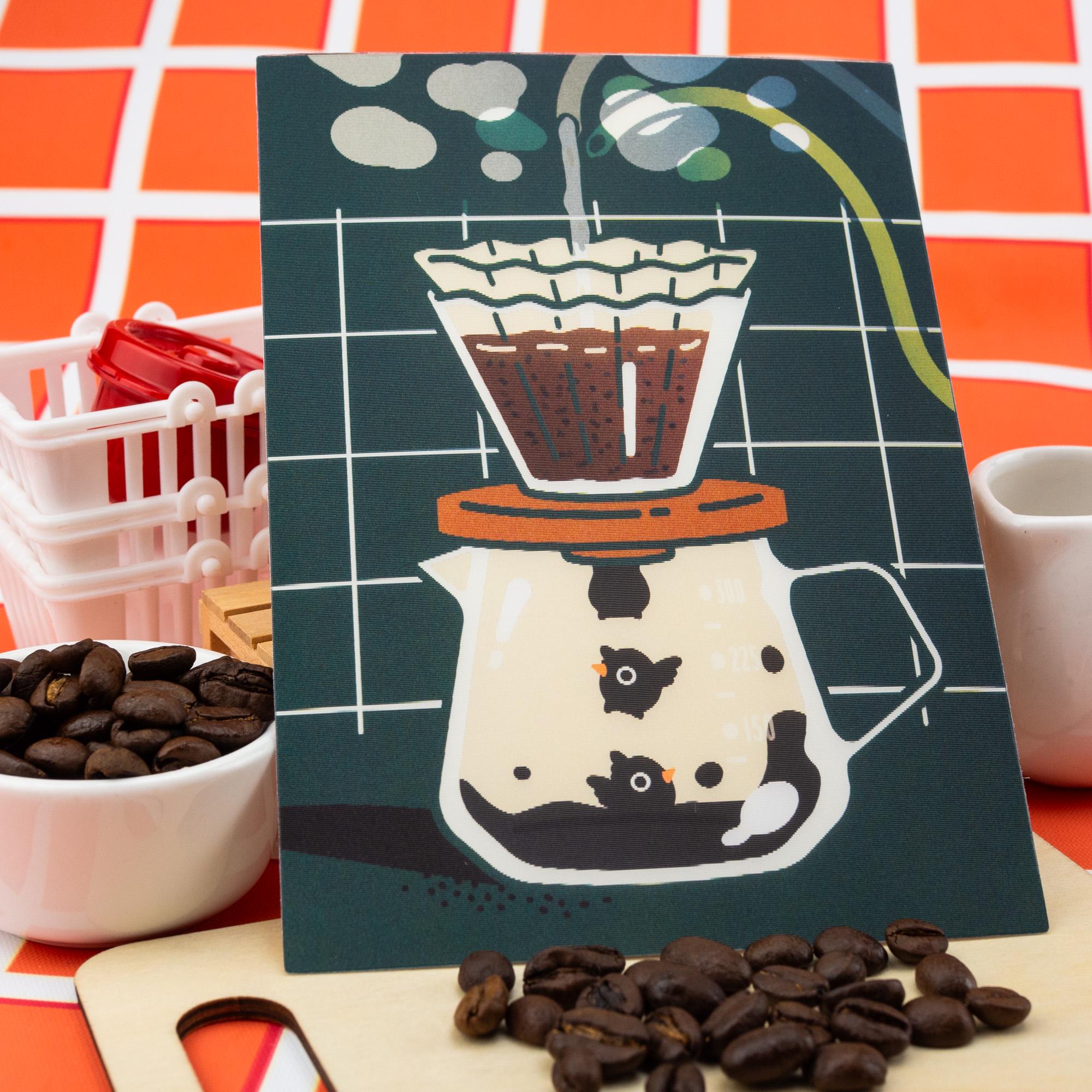 Drip Coffee Lenticular A6 Print