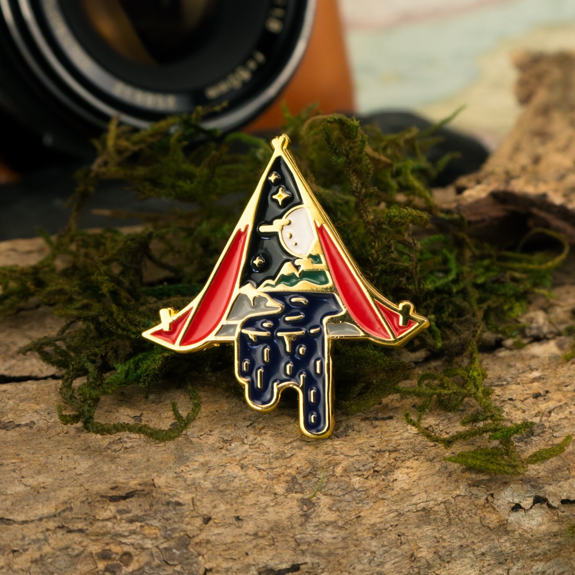 River Camp Enamel Pin