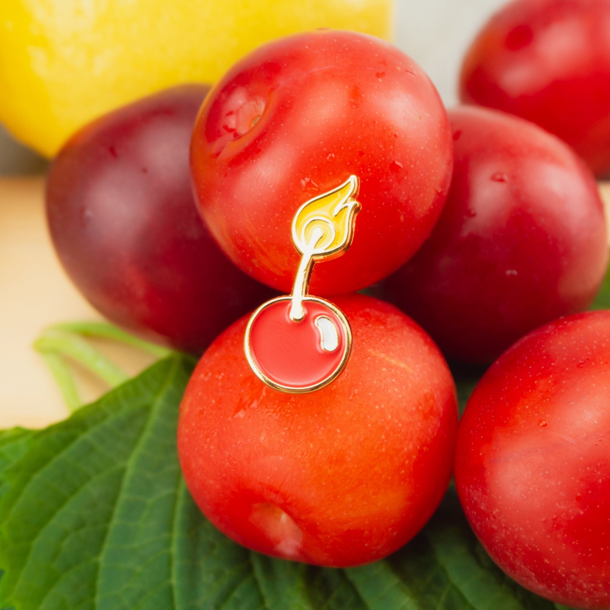 Cherry Bomb Enamel Pin