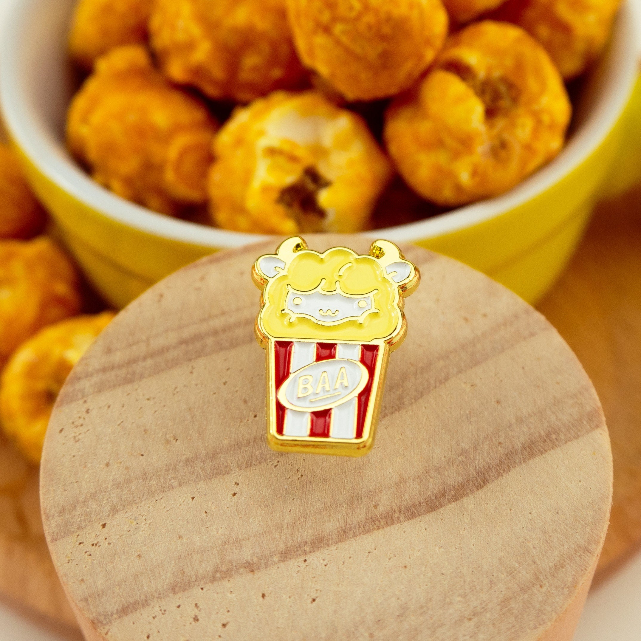 Popcorn Sheep Enamel Pin