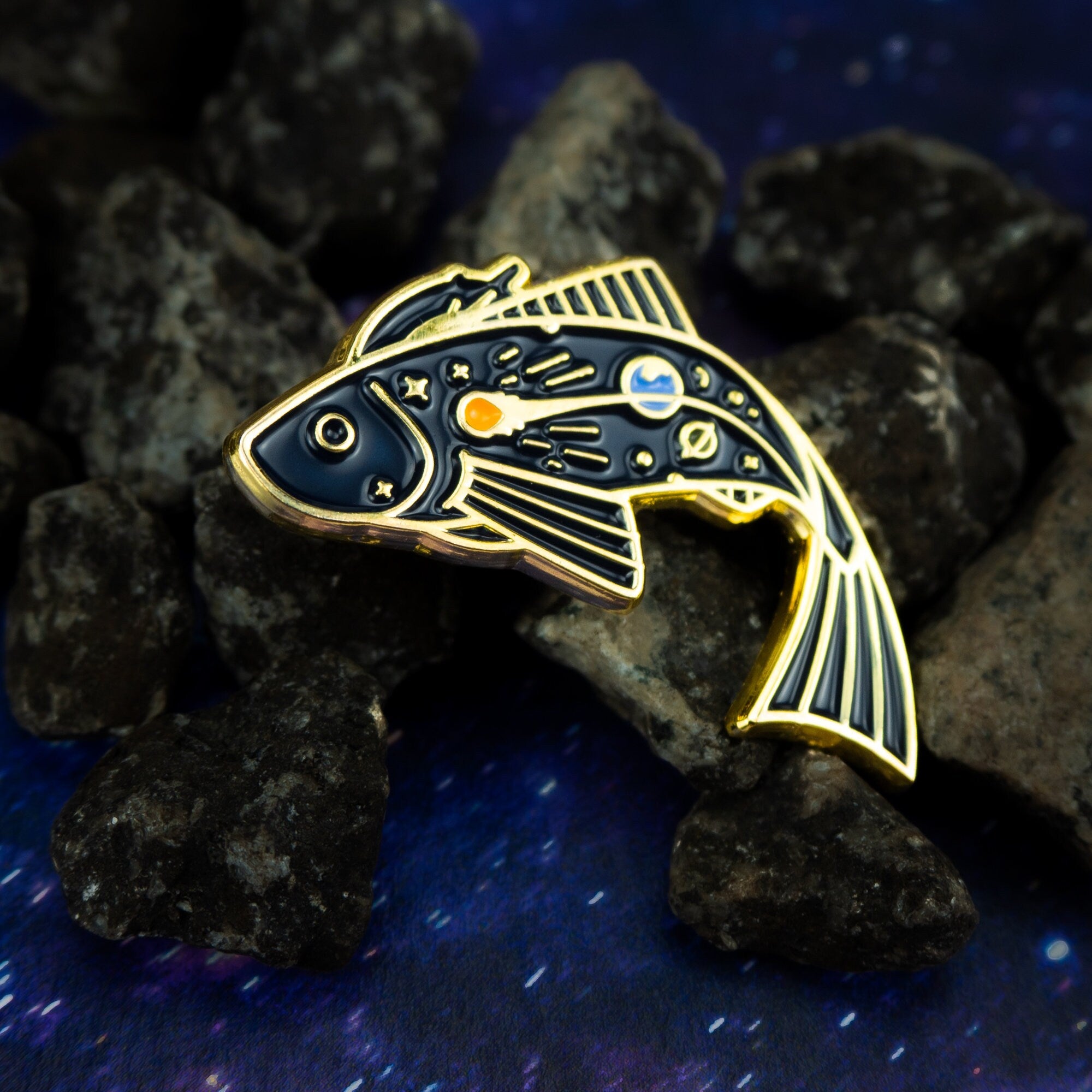 Space Trout Enamel Pin