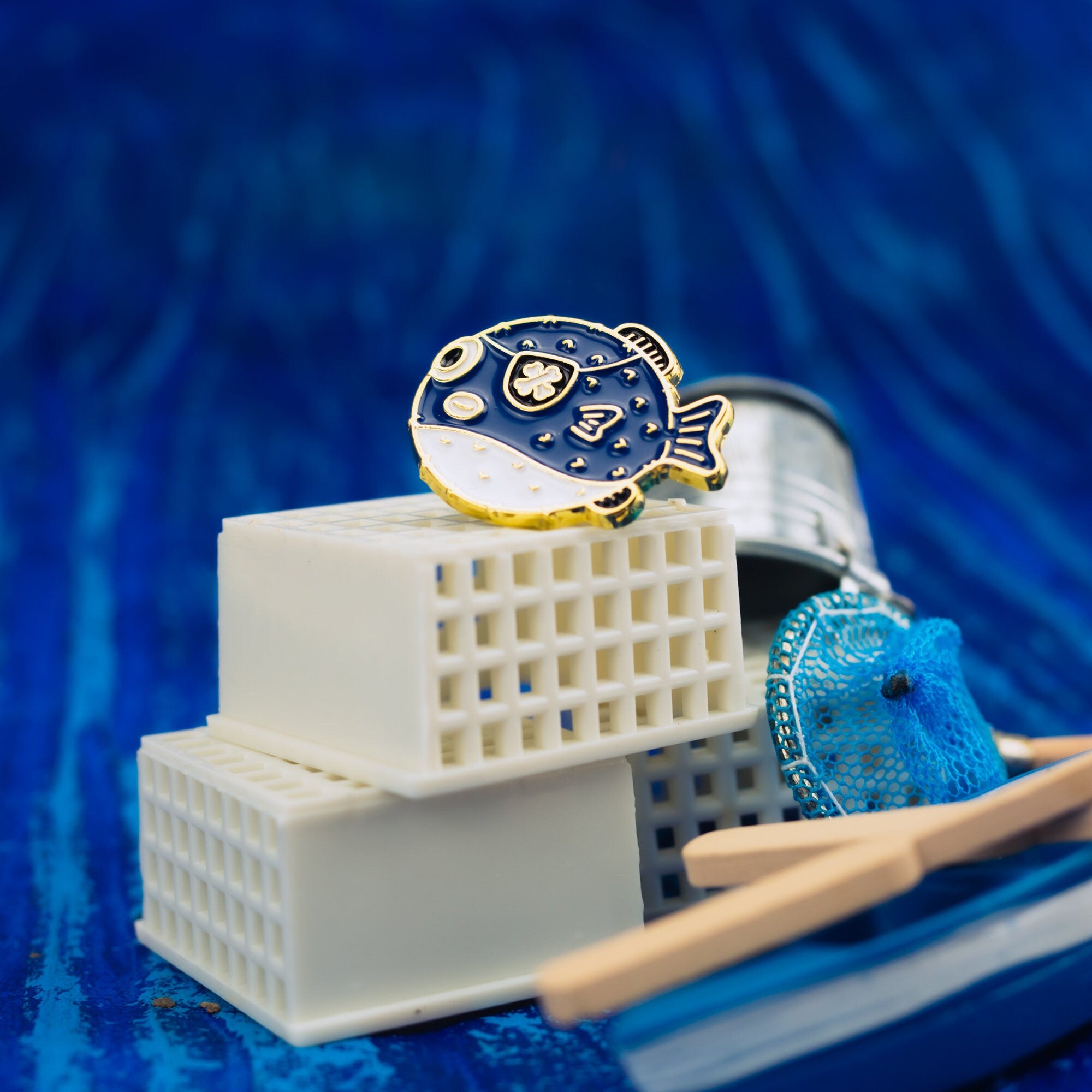 Pufferfish Pirate Enamel Pin