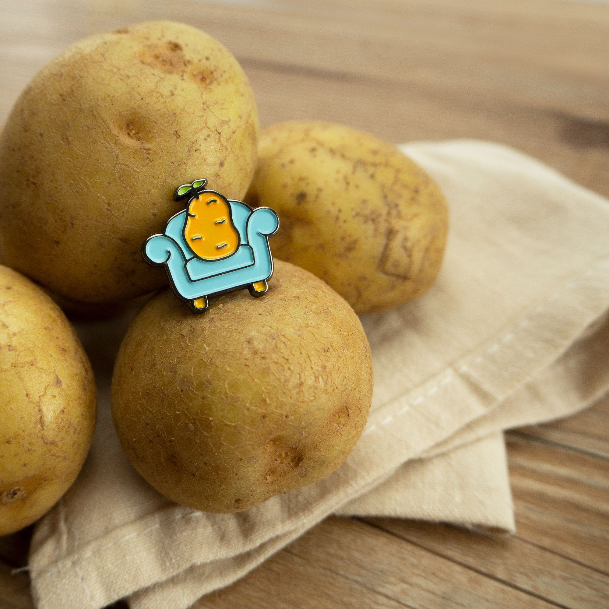 Couch Potato Enamel Pin