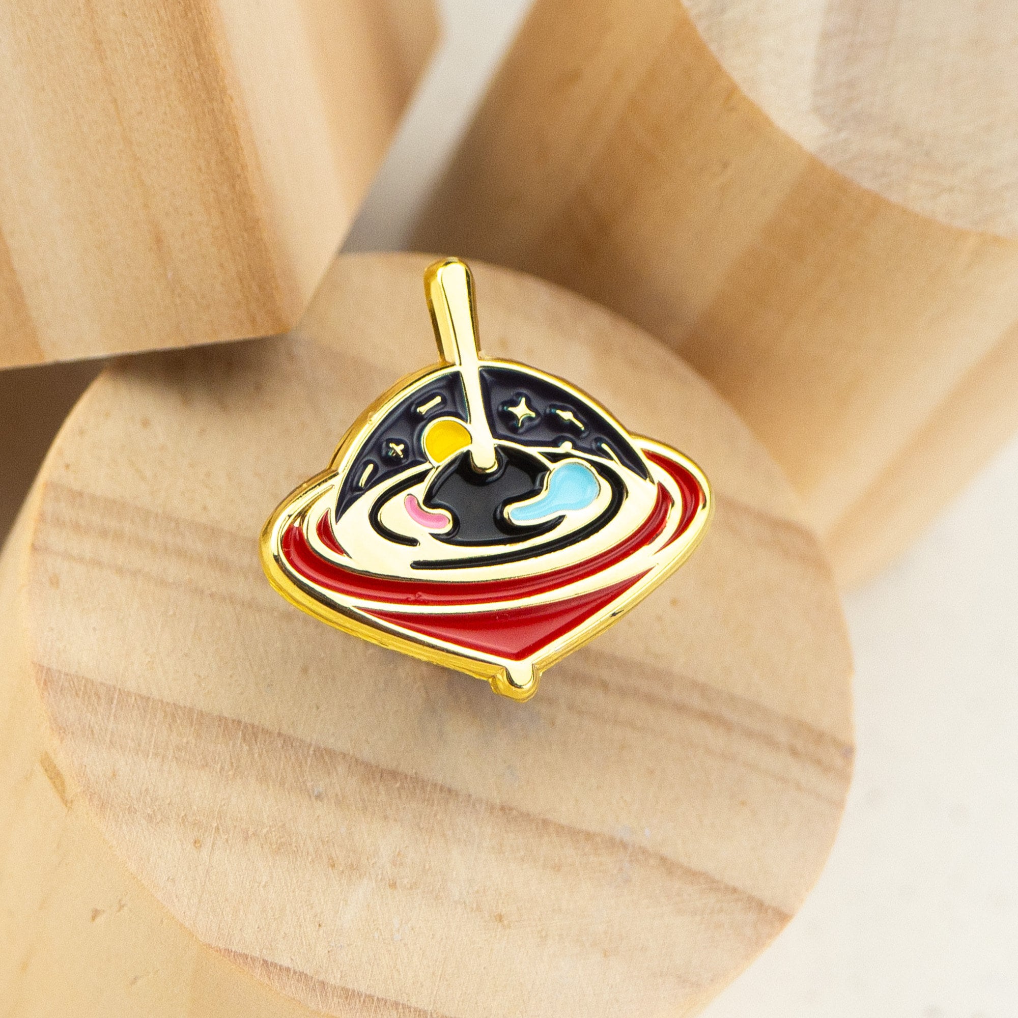 Black Hole Top Enamel Pin