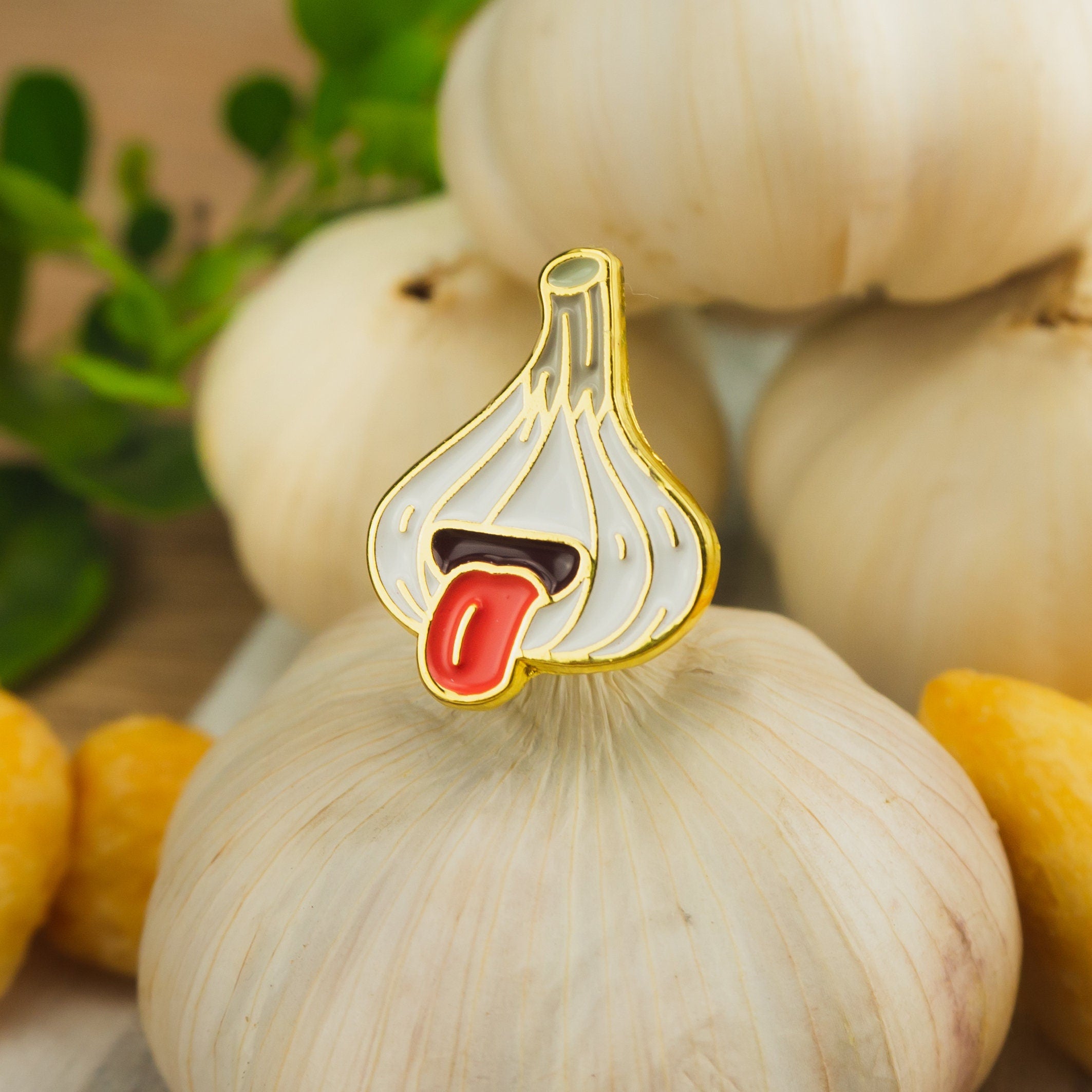 Garlick Enamel Pin
