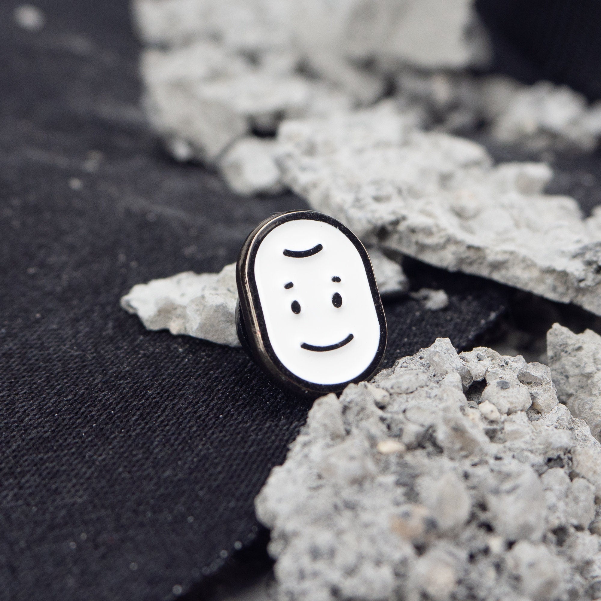 Happy Sad Face Enamel Pin (Reversible Pin)