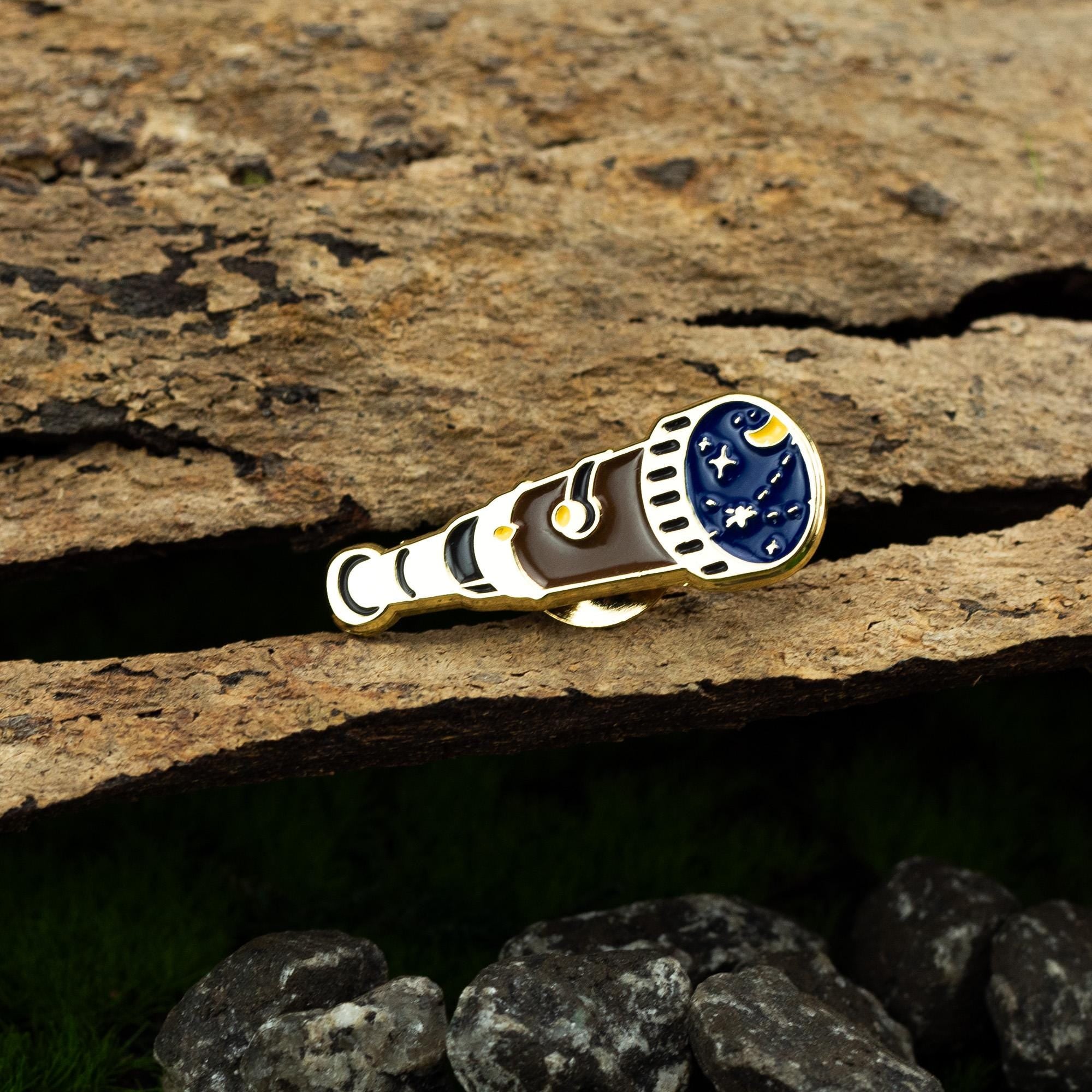 Galaxy Telescope Enamel Pin