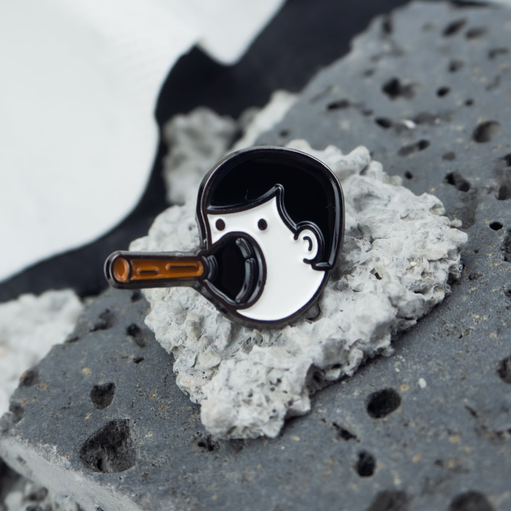 Plunger Face Enamel Pin