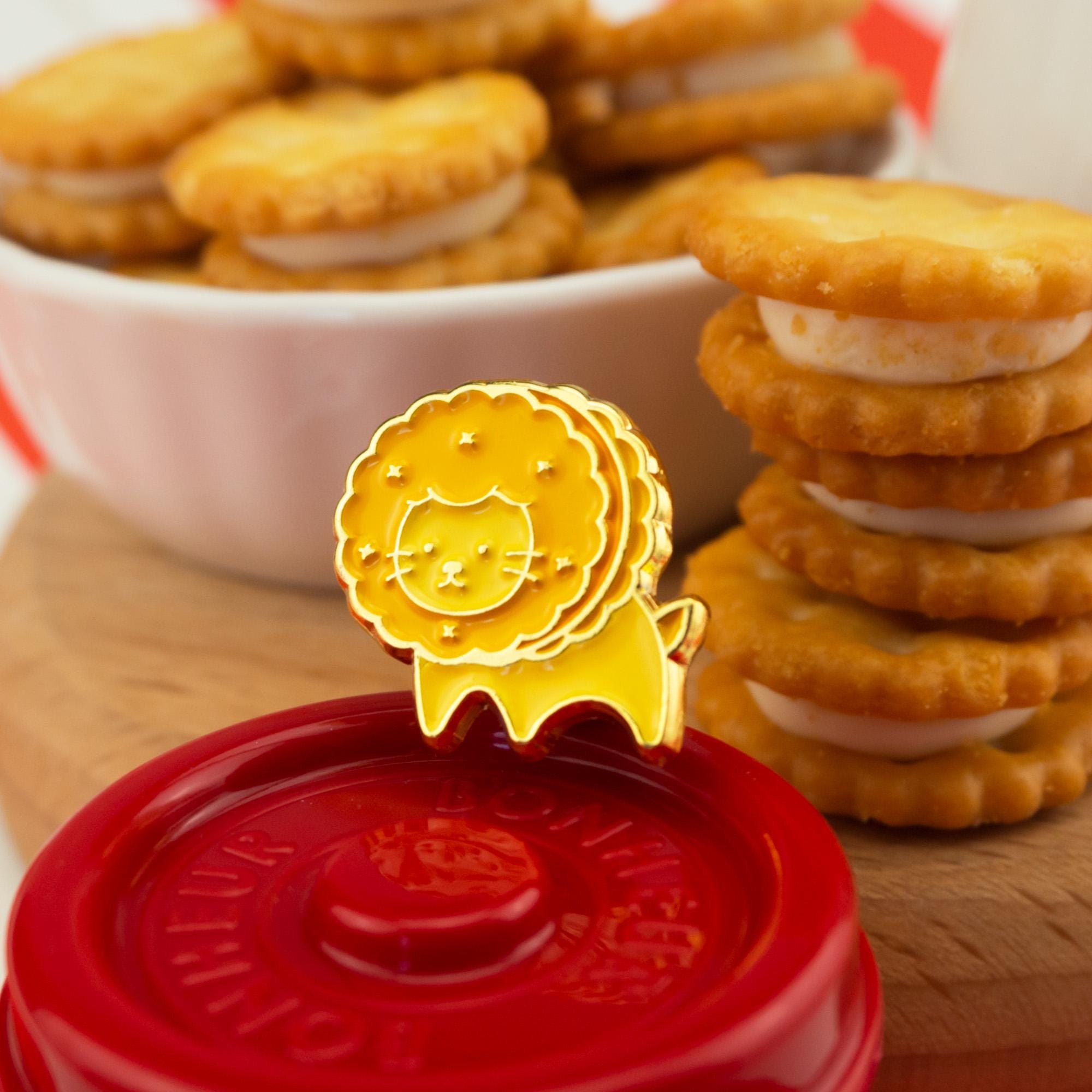 Lion Cracker Enamel Pin