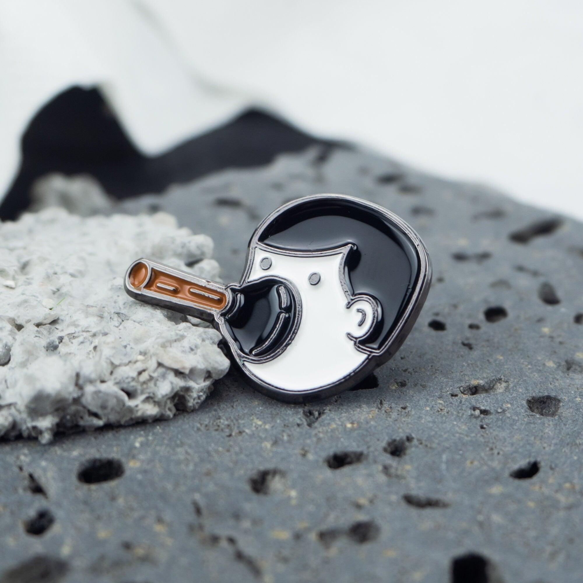 Plunger Face Enamel Pin