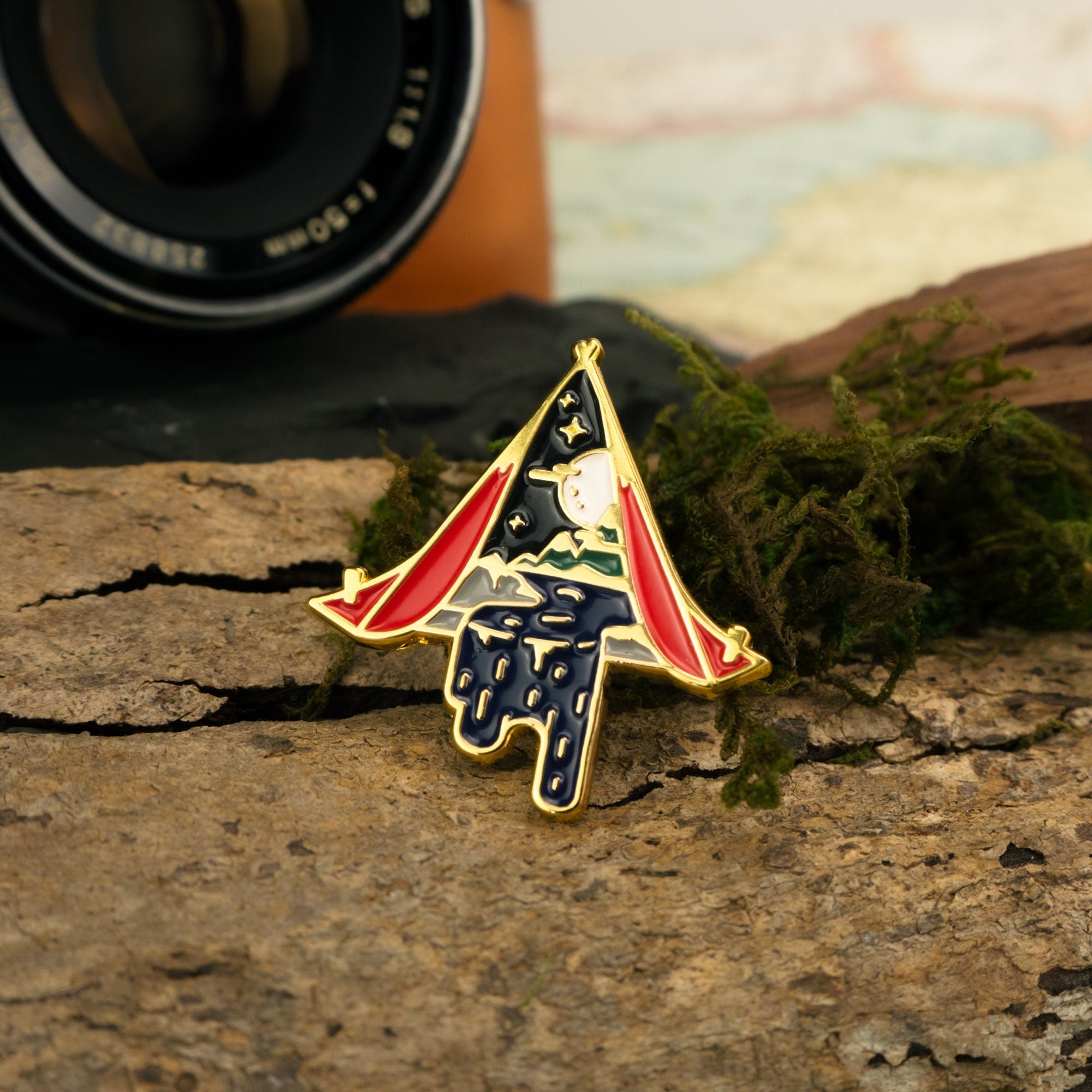 River Camp Enamel Pin