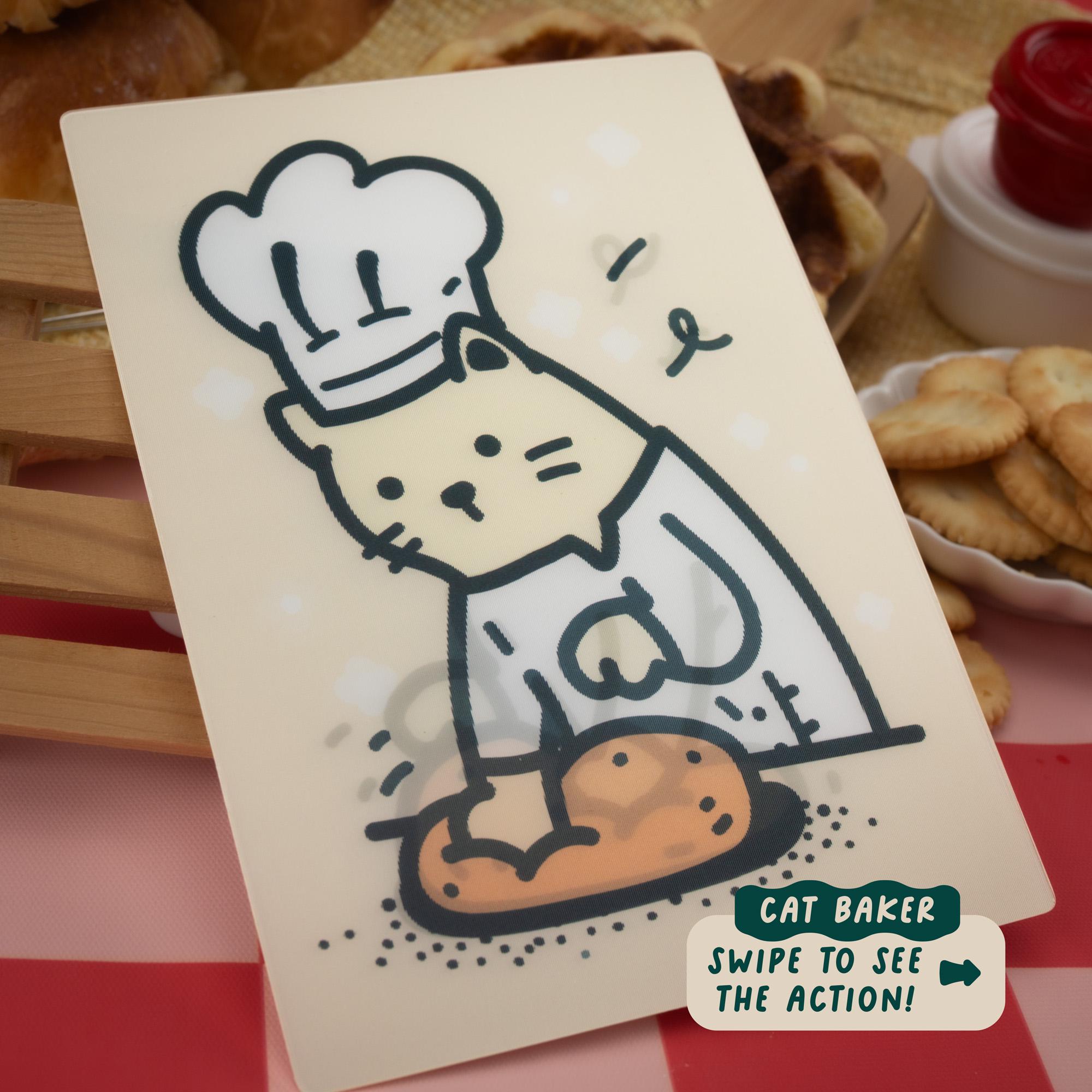 Kneading Cat Lenticular A6 Print