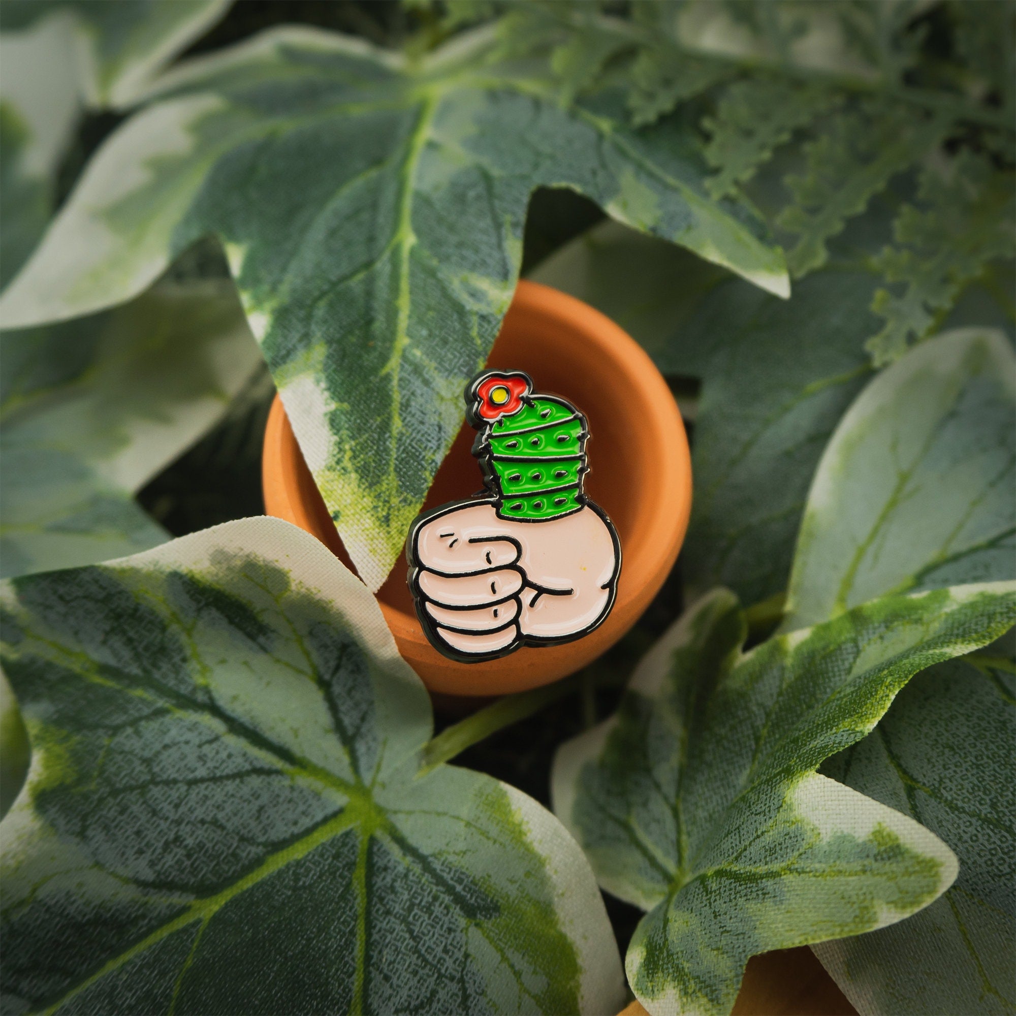 Green Thumb Enamel Pin