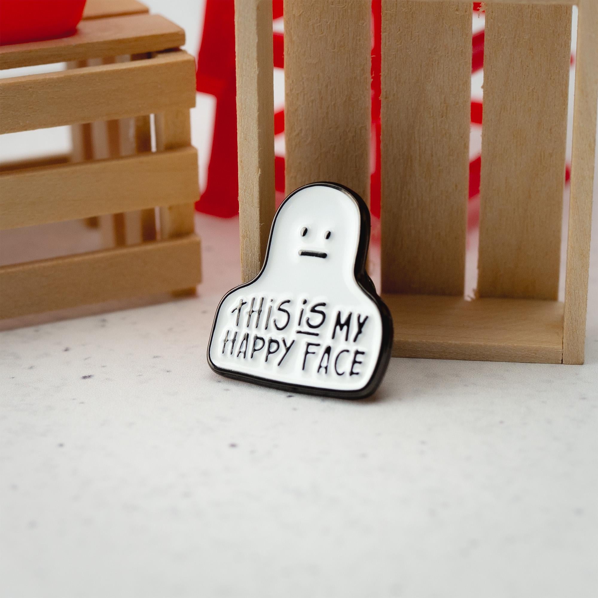 Happy Face Enamel Pin