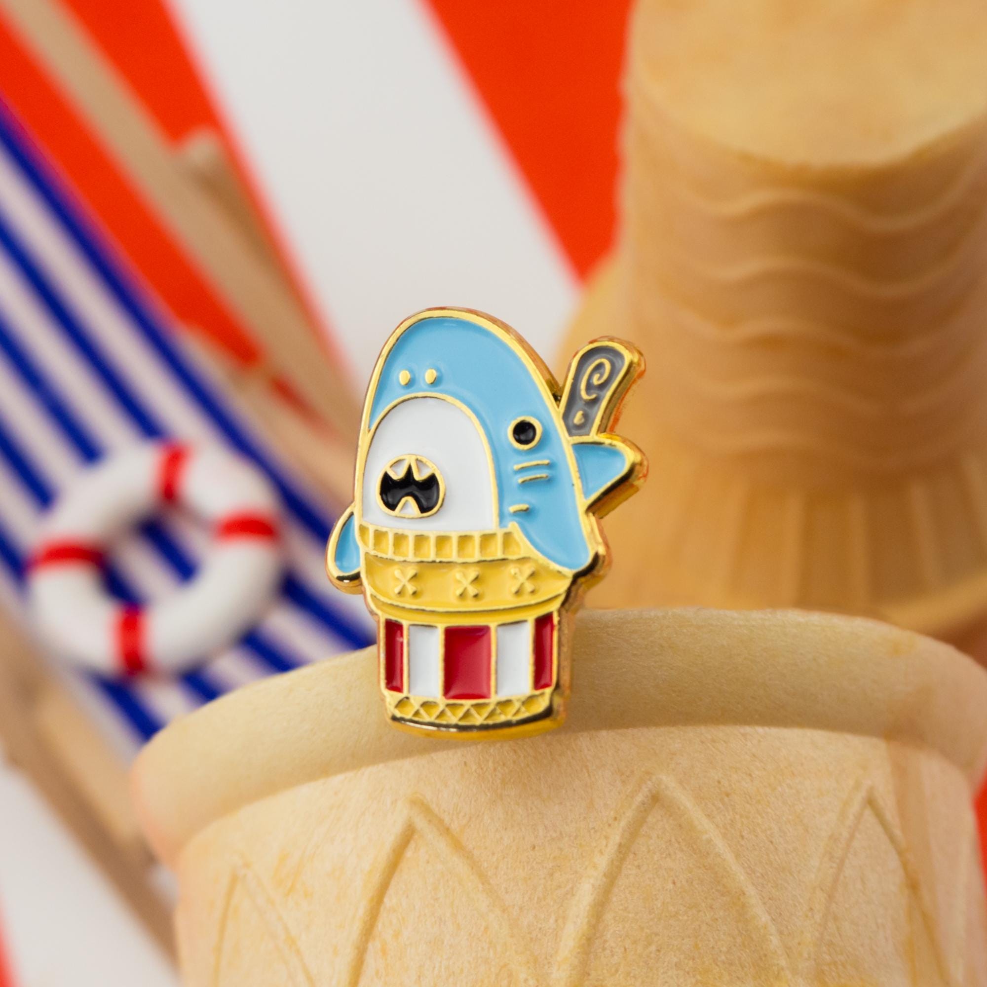 Shark Sundae Enamel Pin
