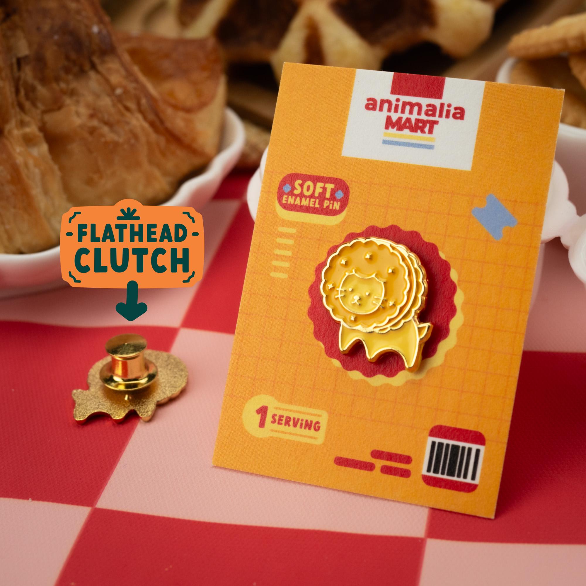 Lion Cracker Enamel Pin
