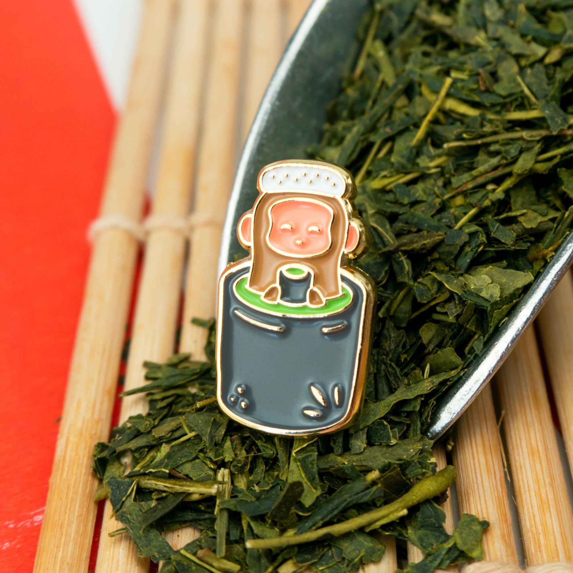 Matcha Monkey Enamel Pin
