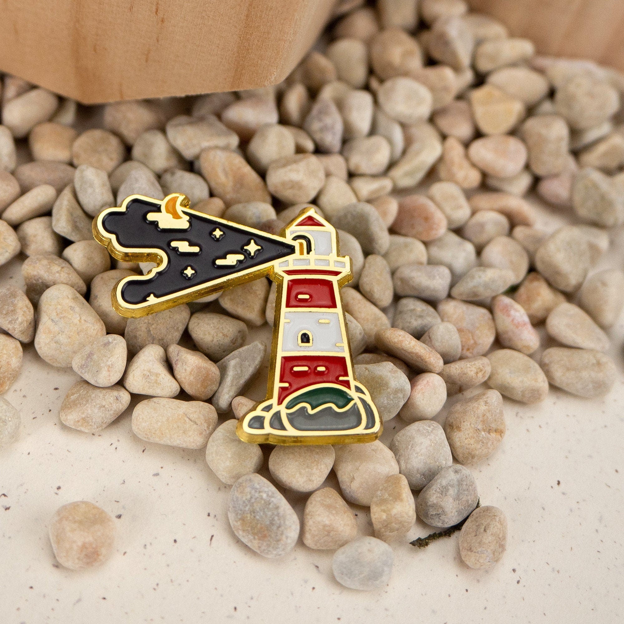 Night Lighthouse Enamel Pin
