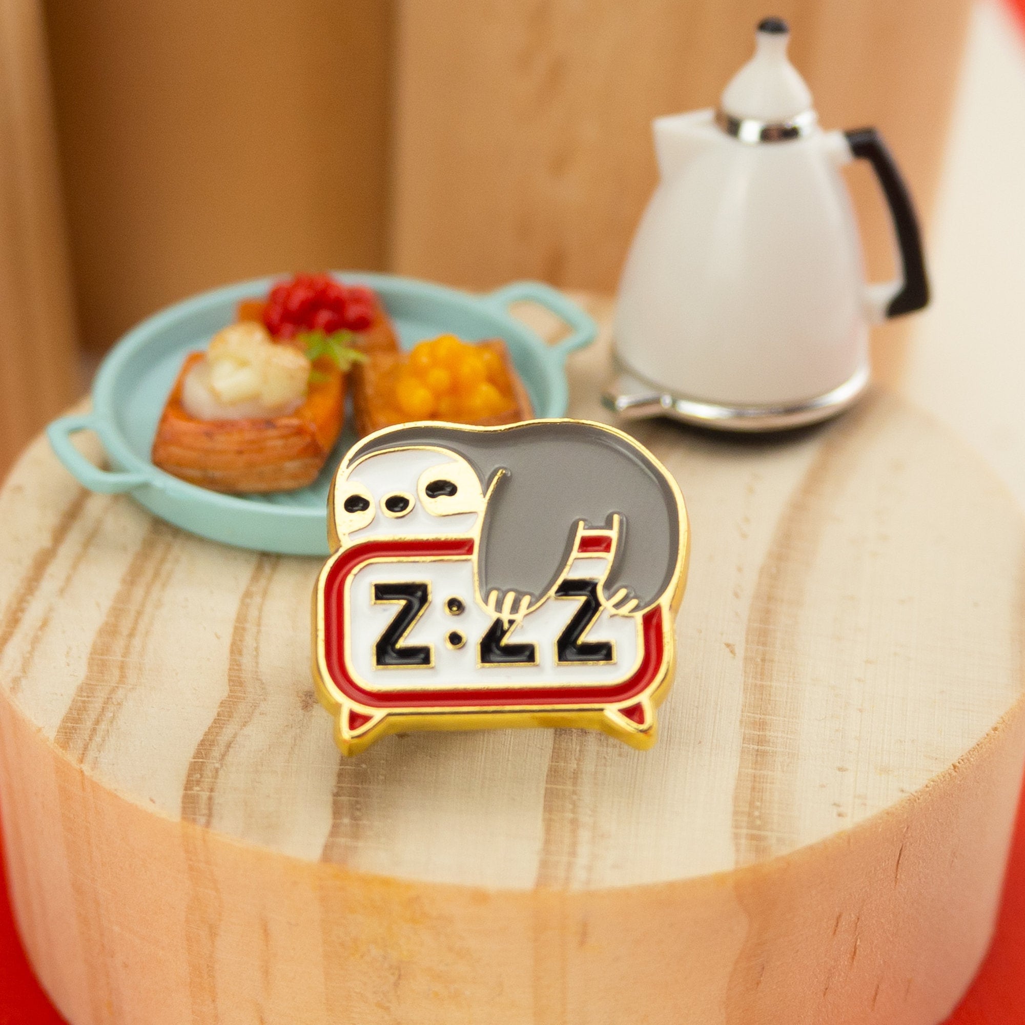 Sloth Alarm Enamel Pin