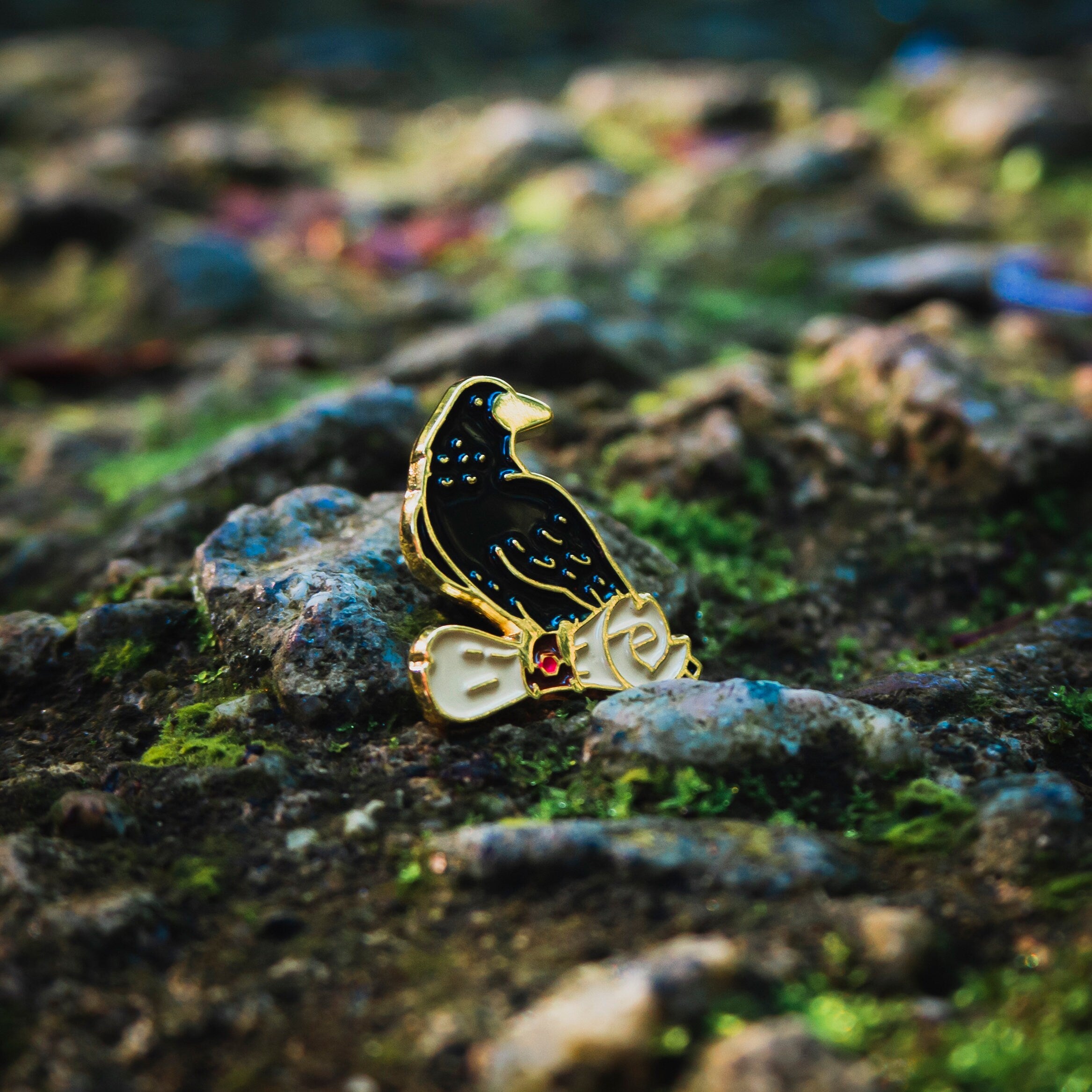 Messenger Crow Enamel Pin
