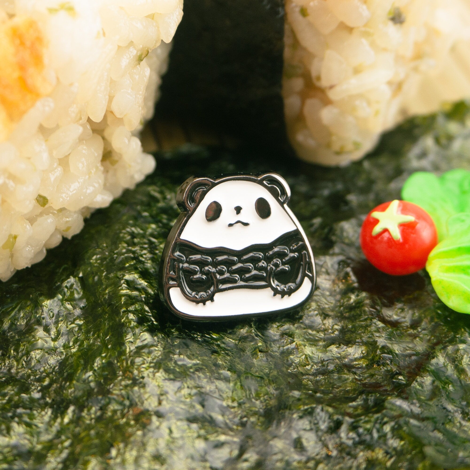 Panda Onigiri Enamel Pin