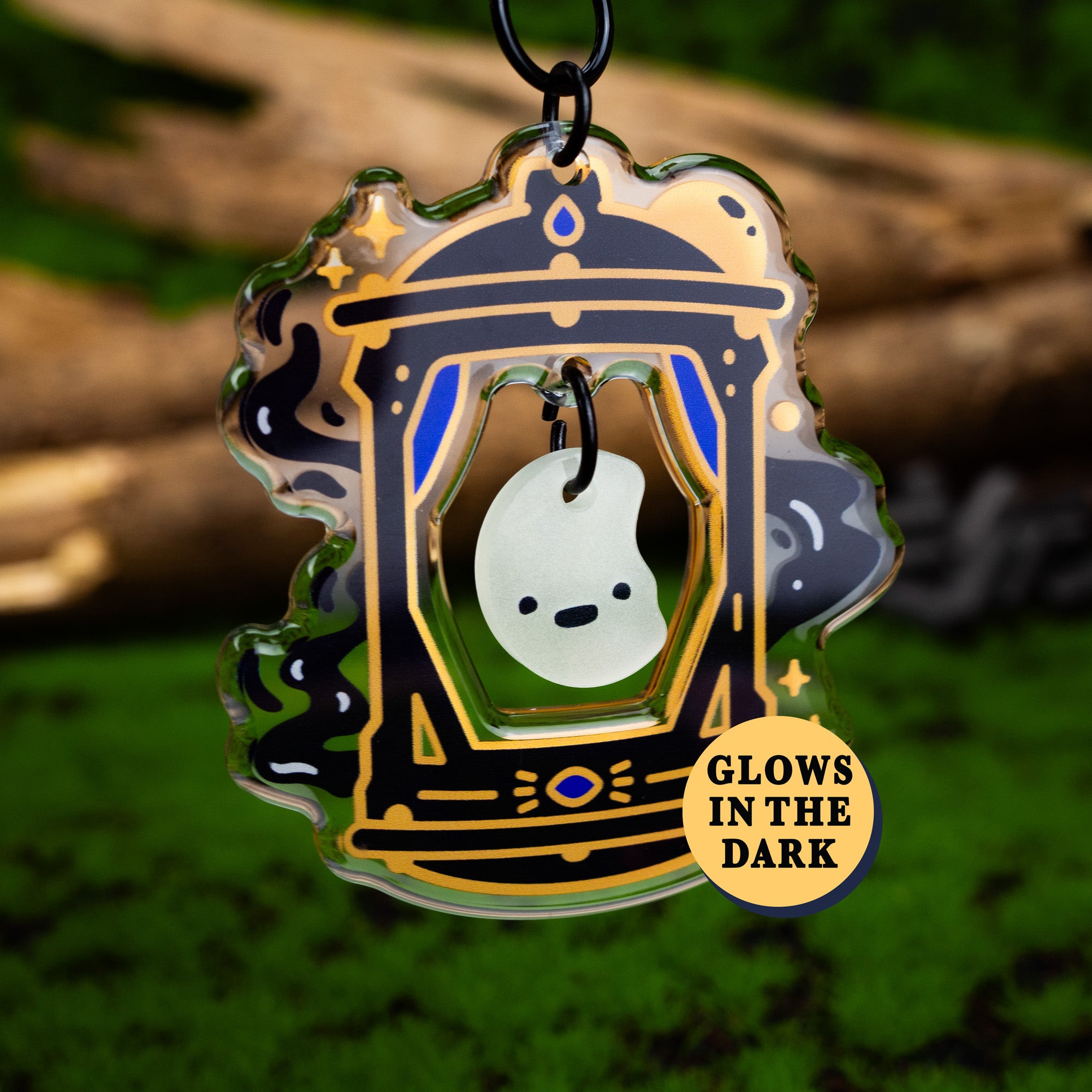 Night Lantern Acrylic Keychain - Glows in the Dark