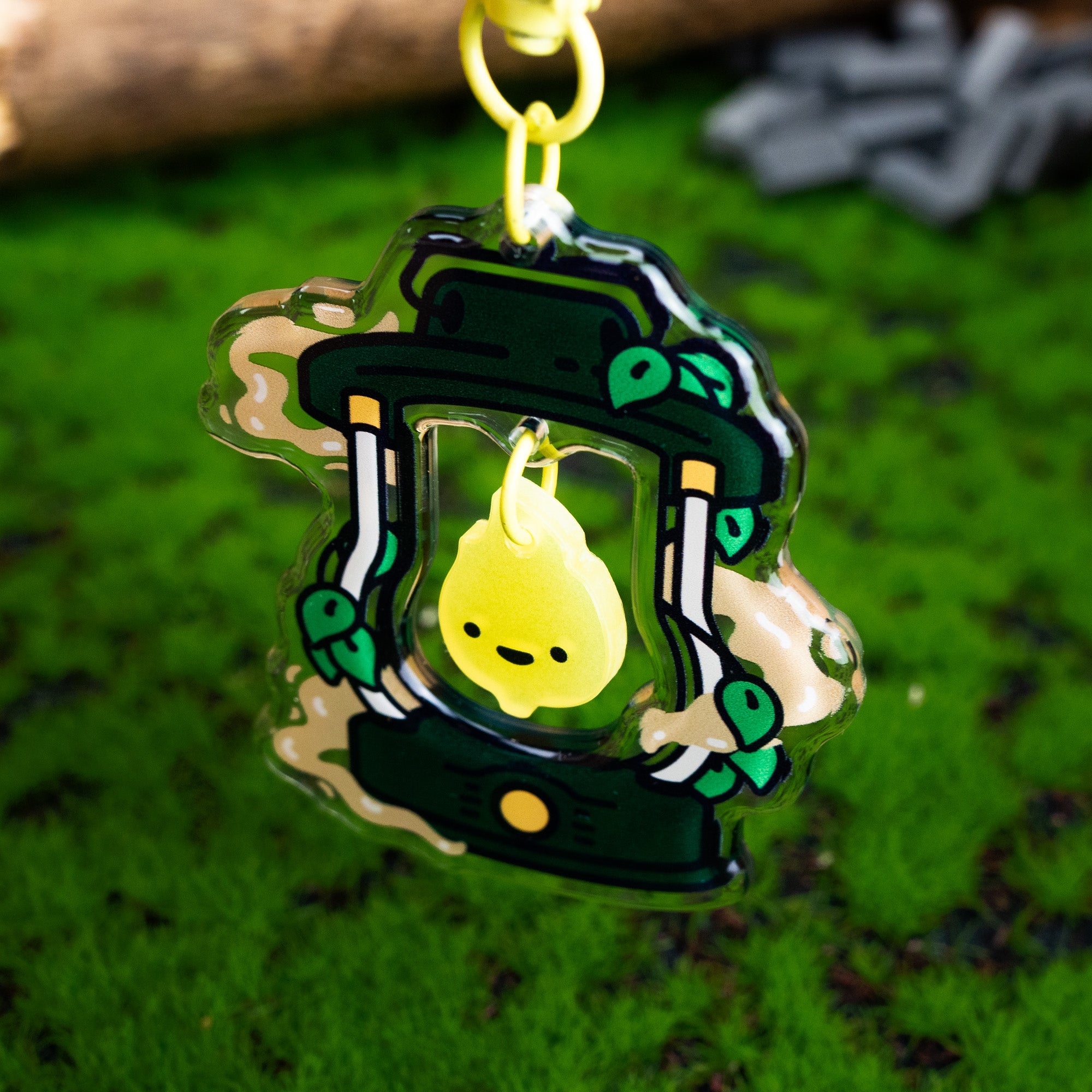 Elvish Lantern Acrylic Keychain - Glows in the Dark