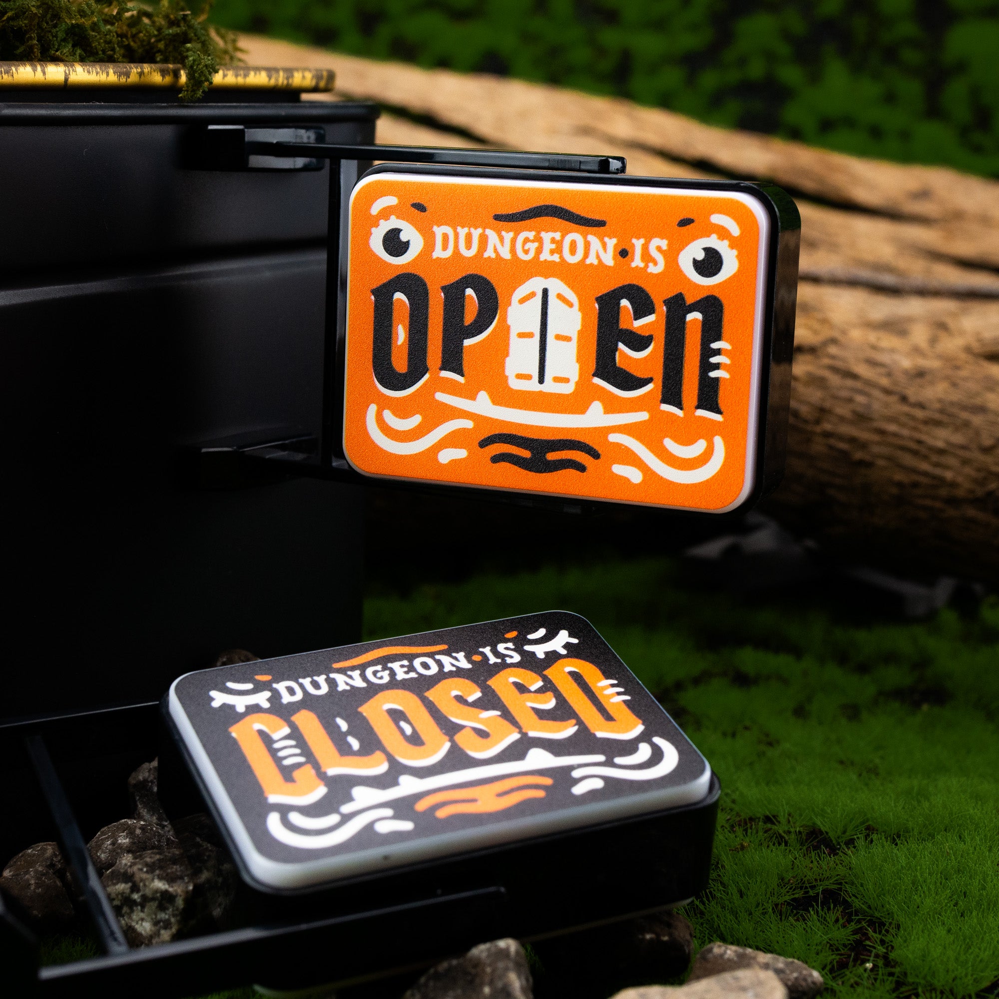 Dungeon Open Closed Fridge Magnet Light