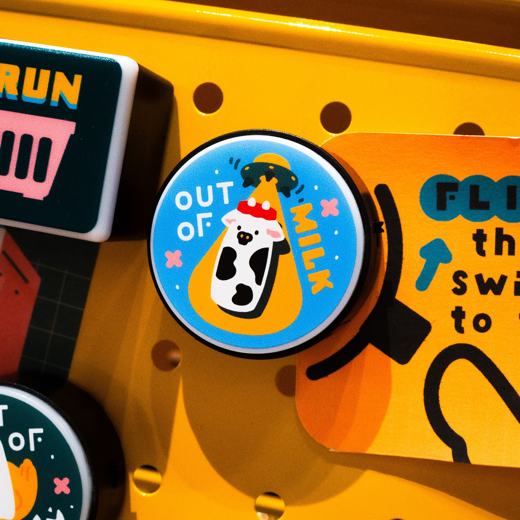 Out of Milk Fridge Magnet Light