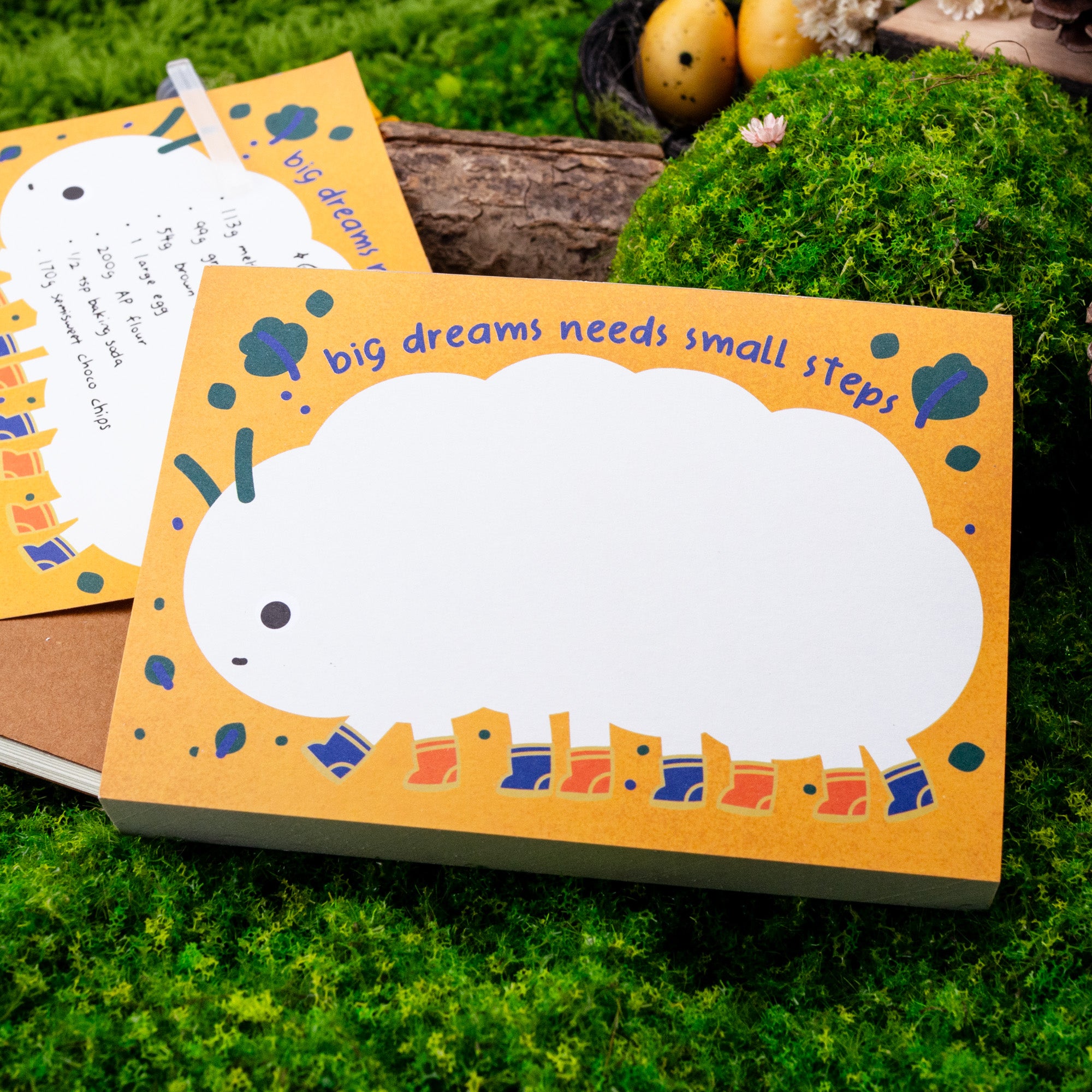 Walking Caterpillar tear-off notepad