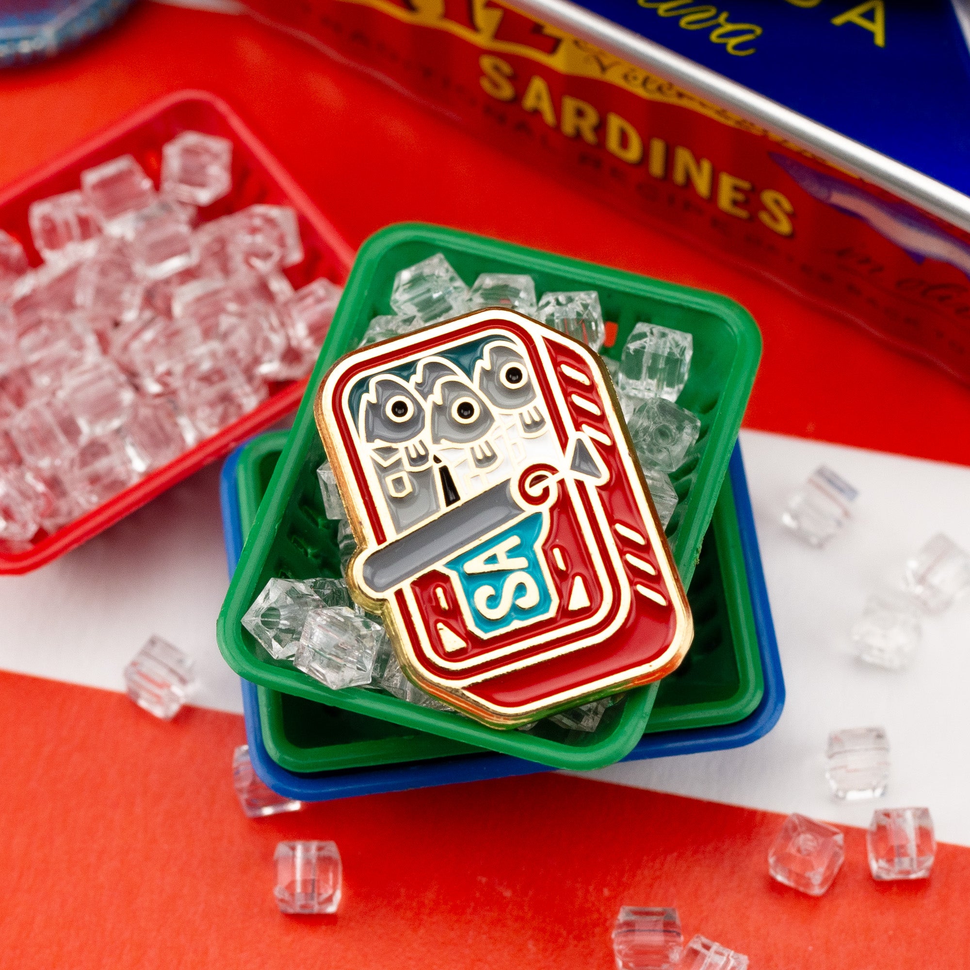 Canned Sardines Enamel Pin