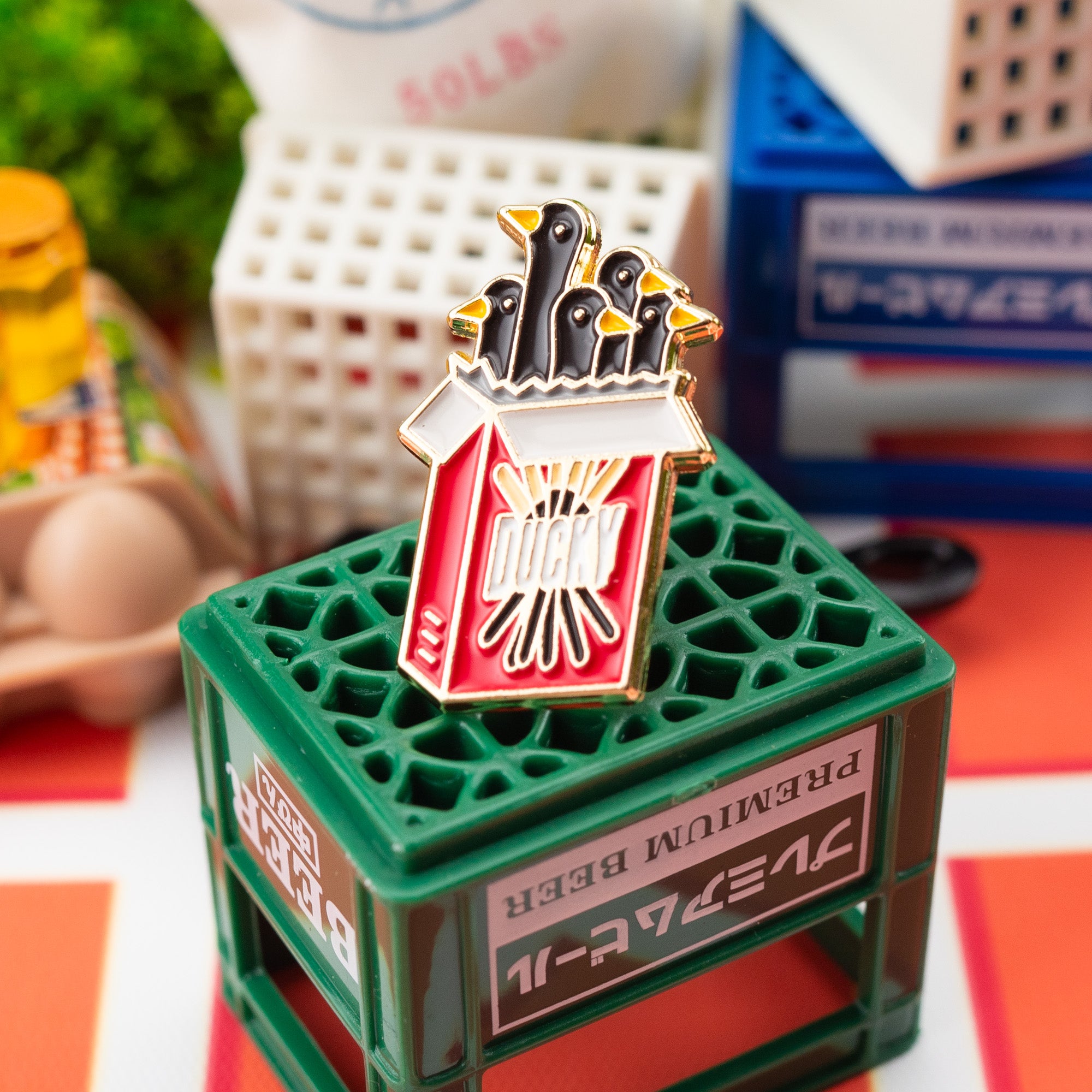 Ducky Chocolate Biscuit Stick Enamel Pin