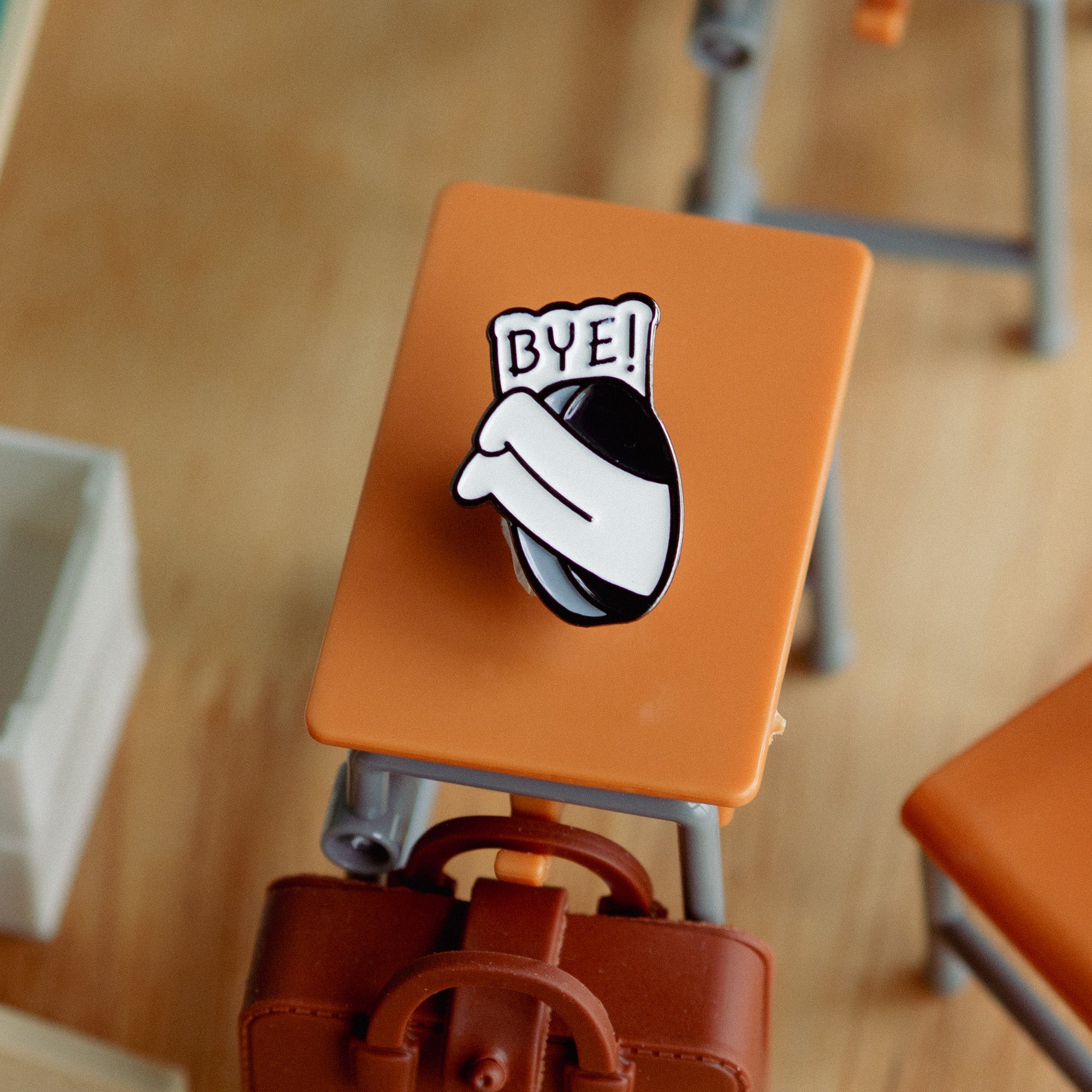 Bye Enamel Pin