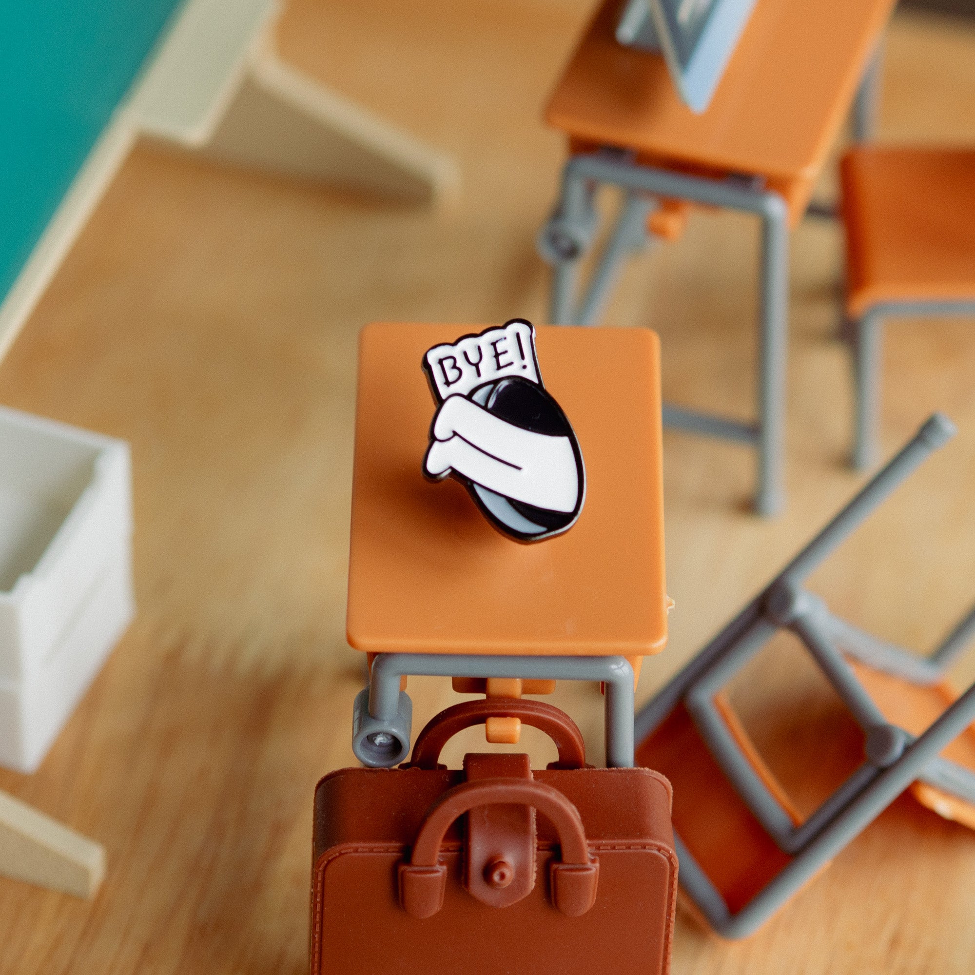 Bye Enamel Pin