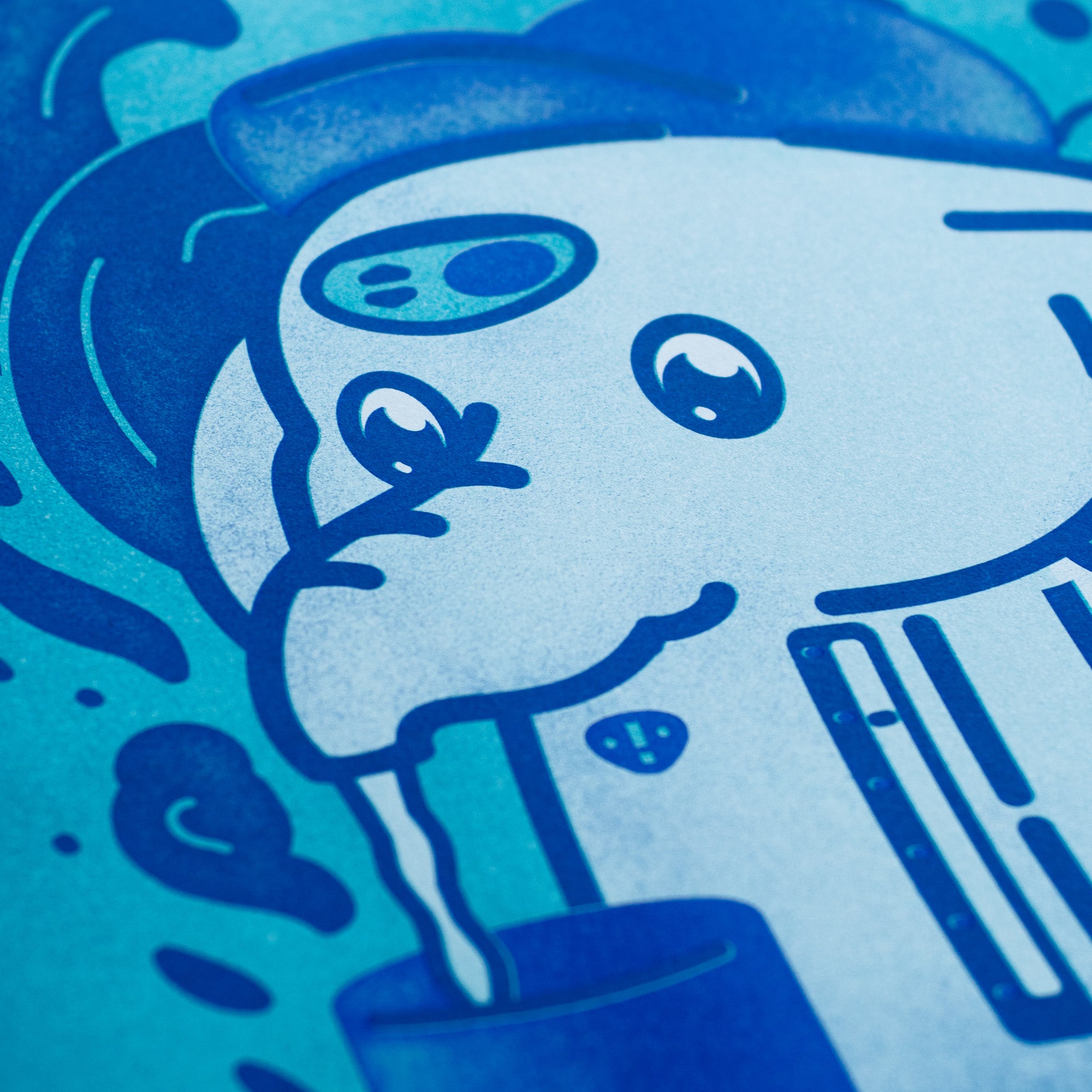 Elephant Electric Kettle A3 Riso Print