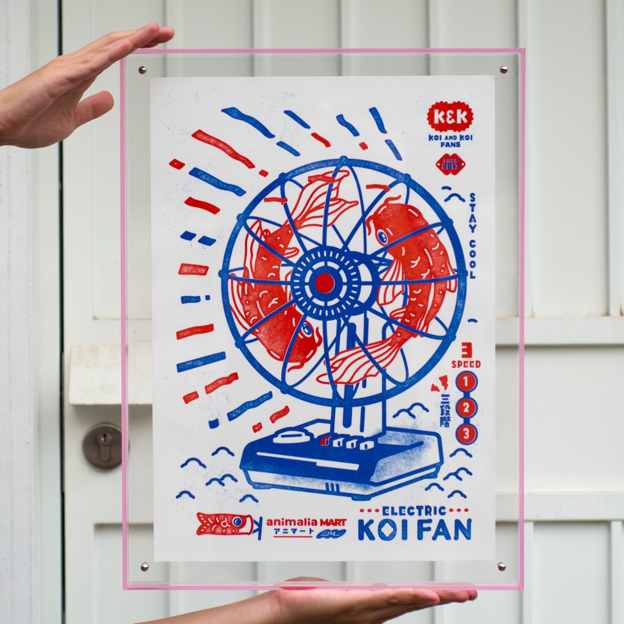 Koi Fan A3 Riso Riso Print