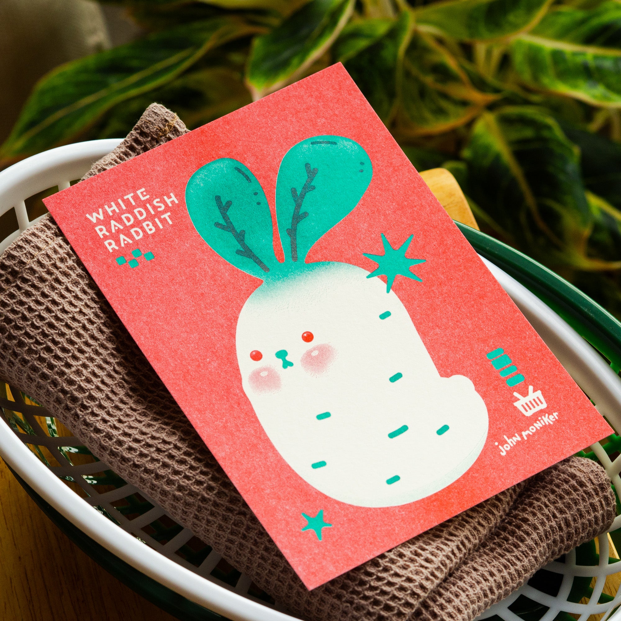 White Raddish Radbit A6 Riso Print