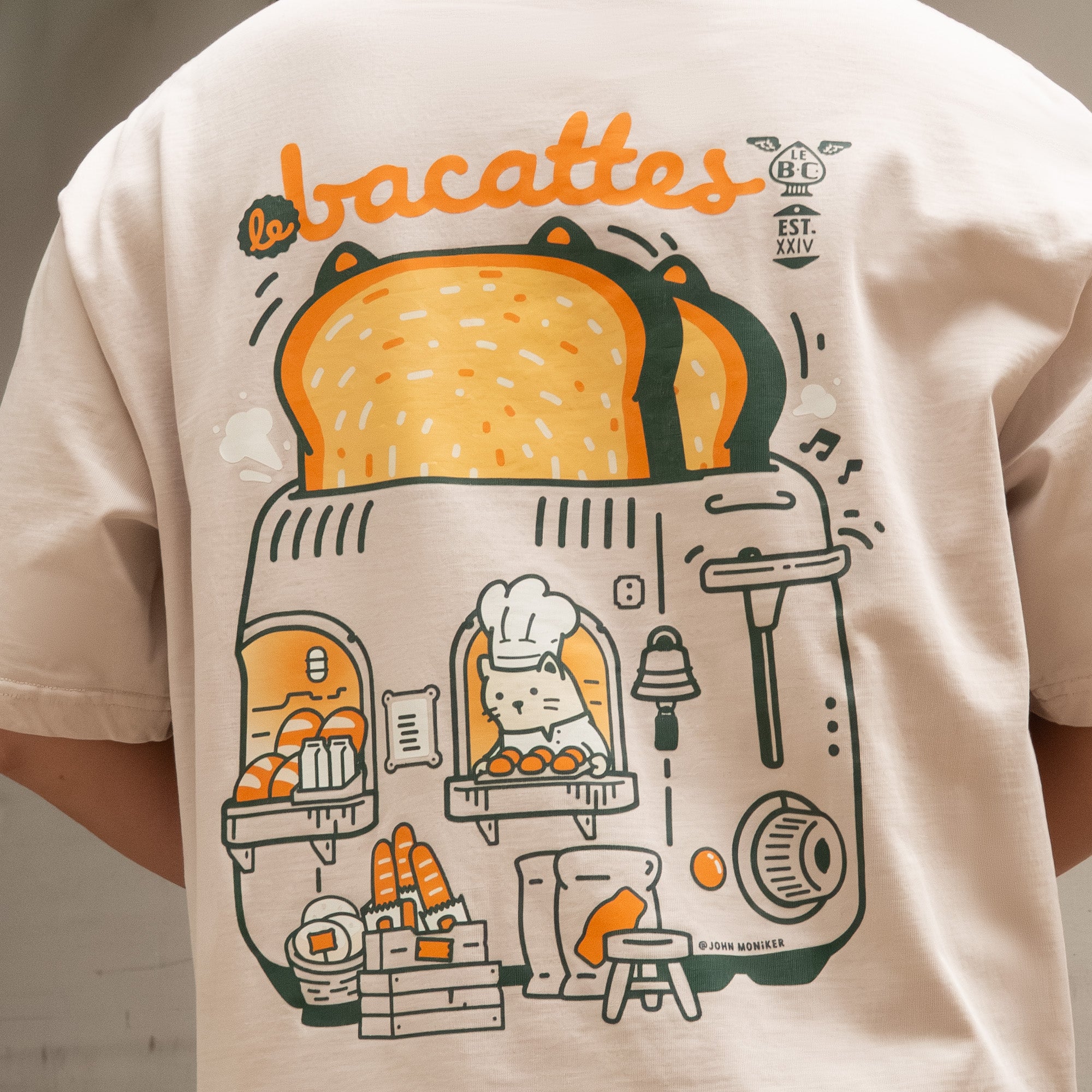 Toaster Bread Shop Oversized Fit Toast Coloured T-Shirt (Pre-Order)