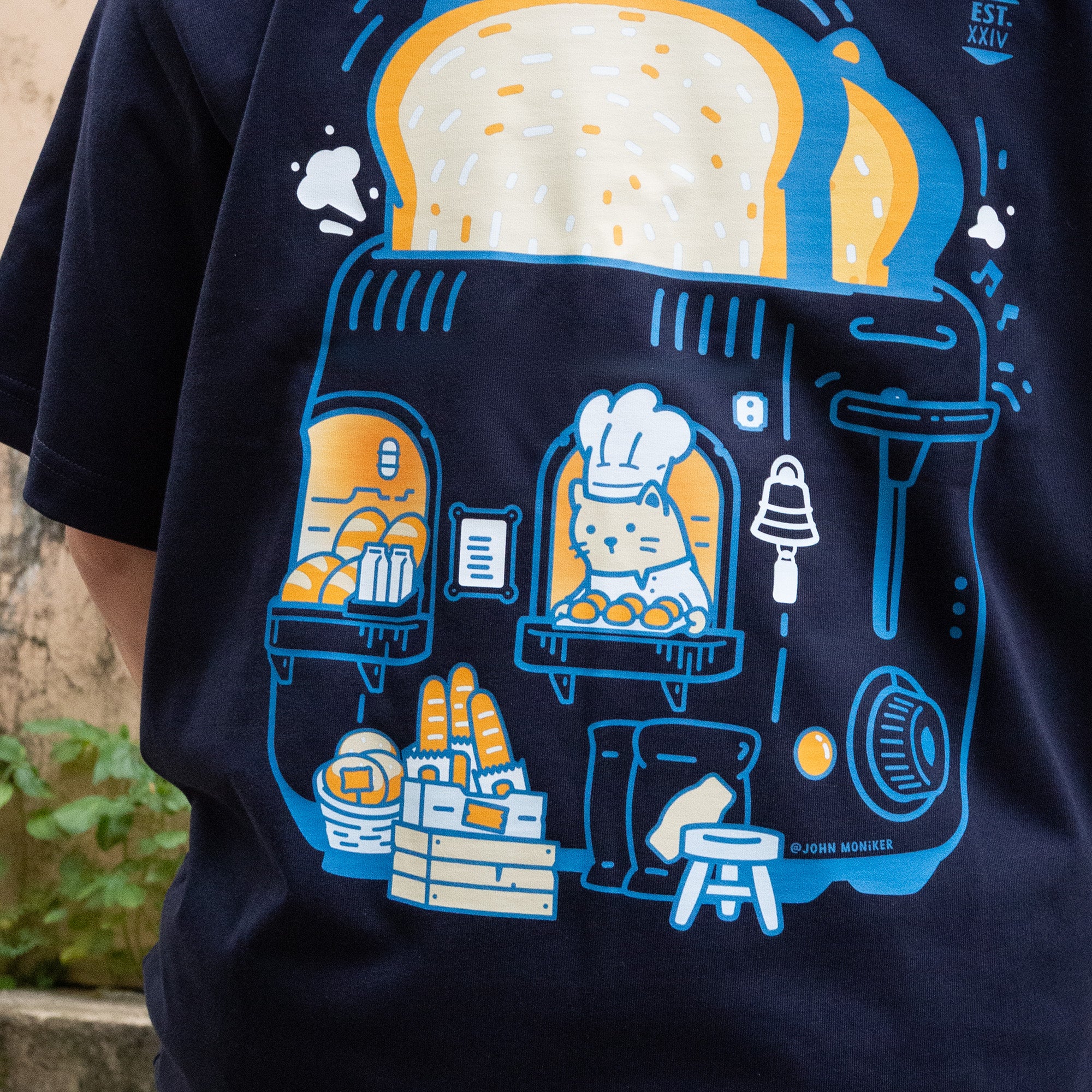 Toaster Bread Shop Oversized Fit Navy Coloured T-Shirt (Pre-Order) (Copy)