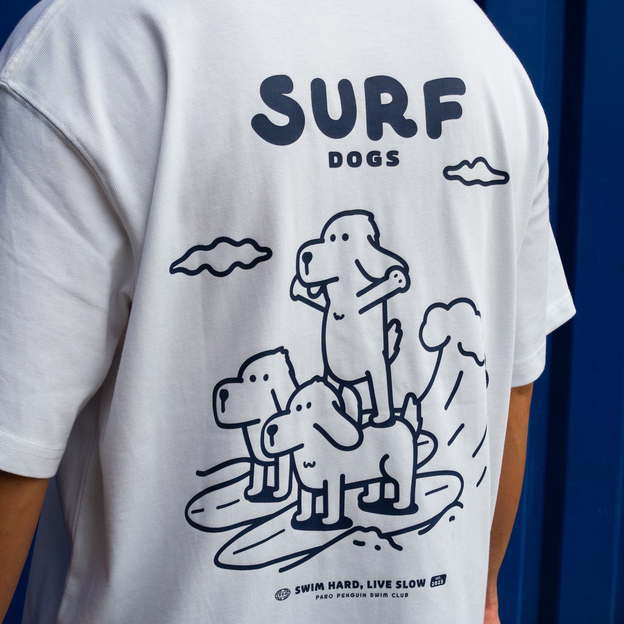 Surf Dogs Oversized Fit White T-Shirt (Pre-Order)