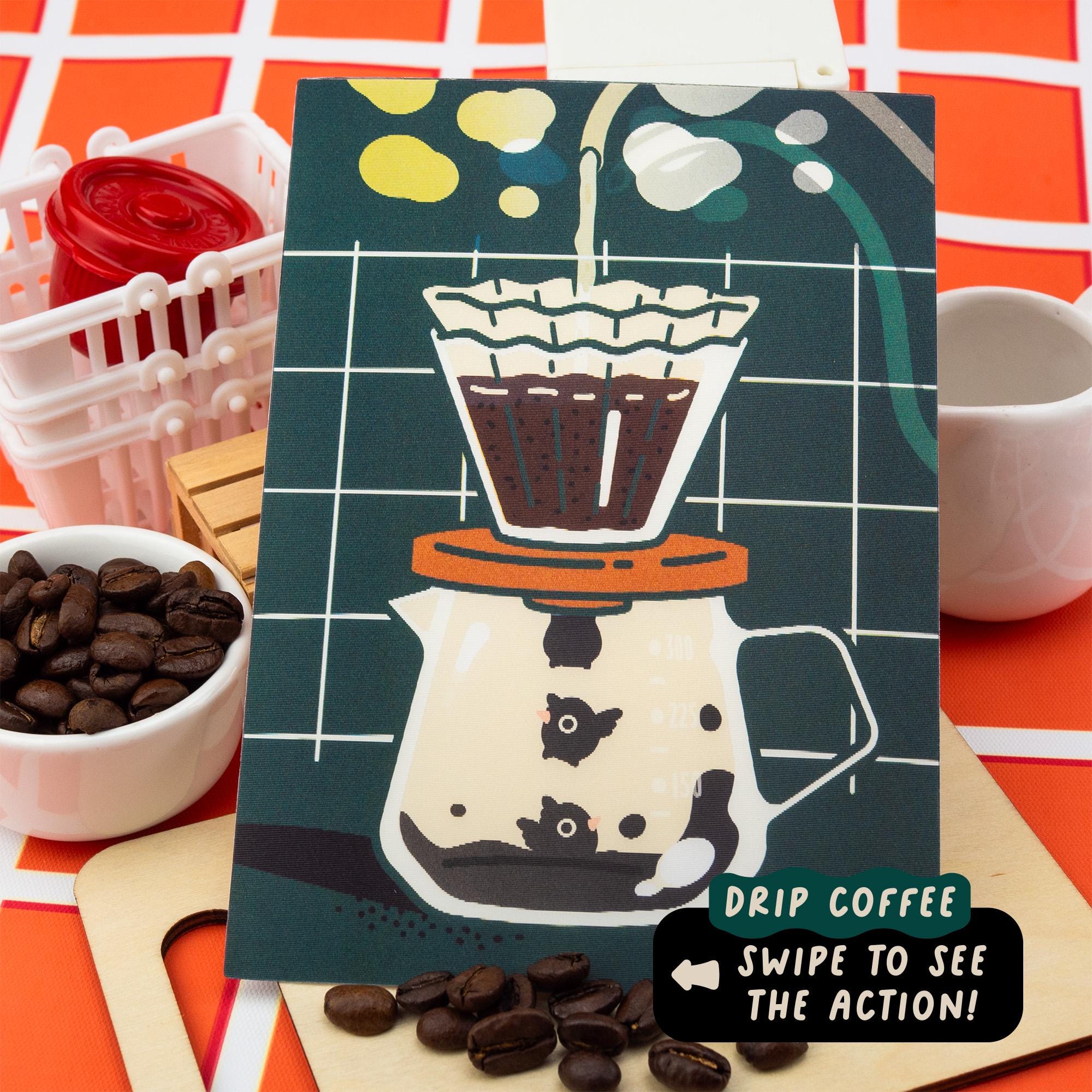 Drip Coffee Lenticular A6 Print