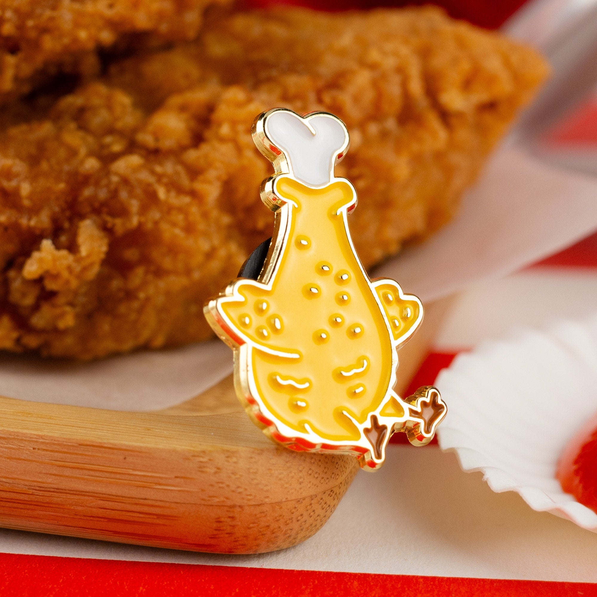 Fried Chicken Drumstick Enamel Pin