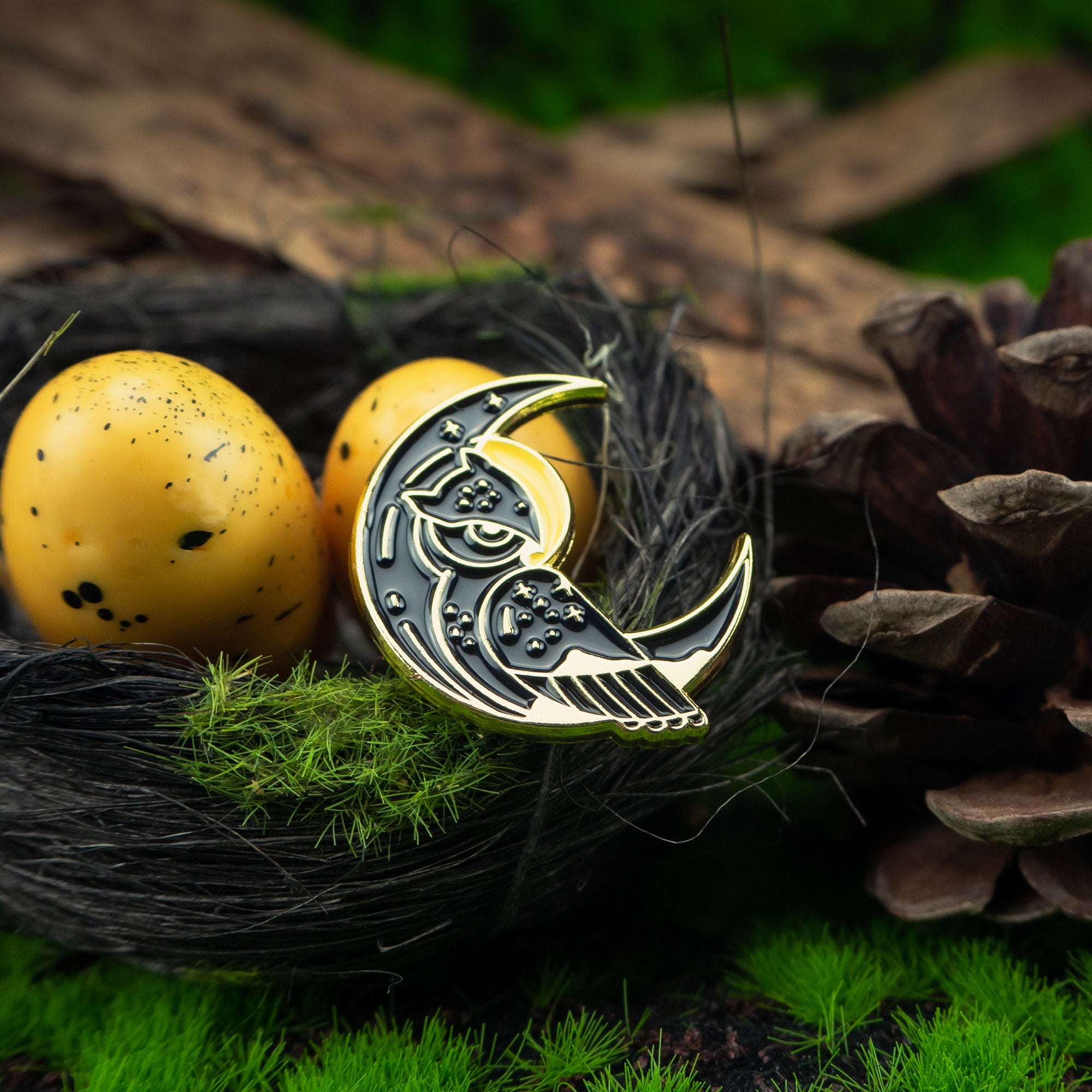 Night Owl Enamel Pin