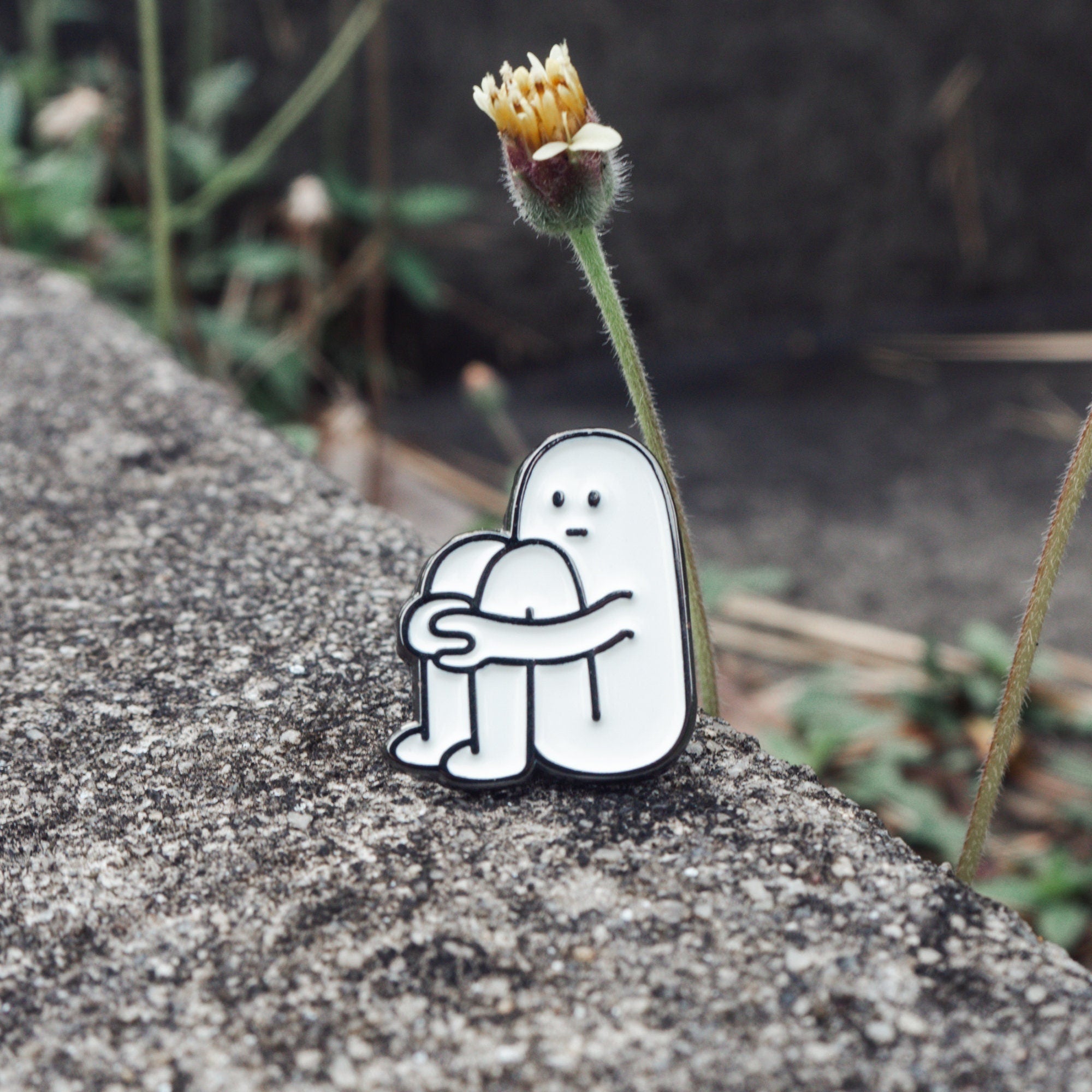 Quiet Enamel Pin