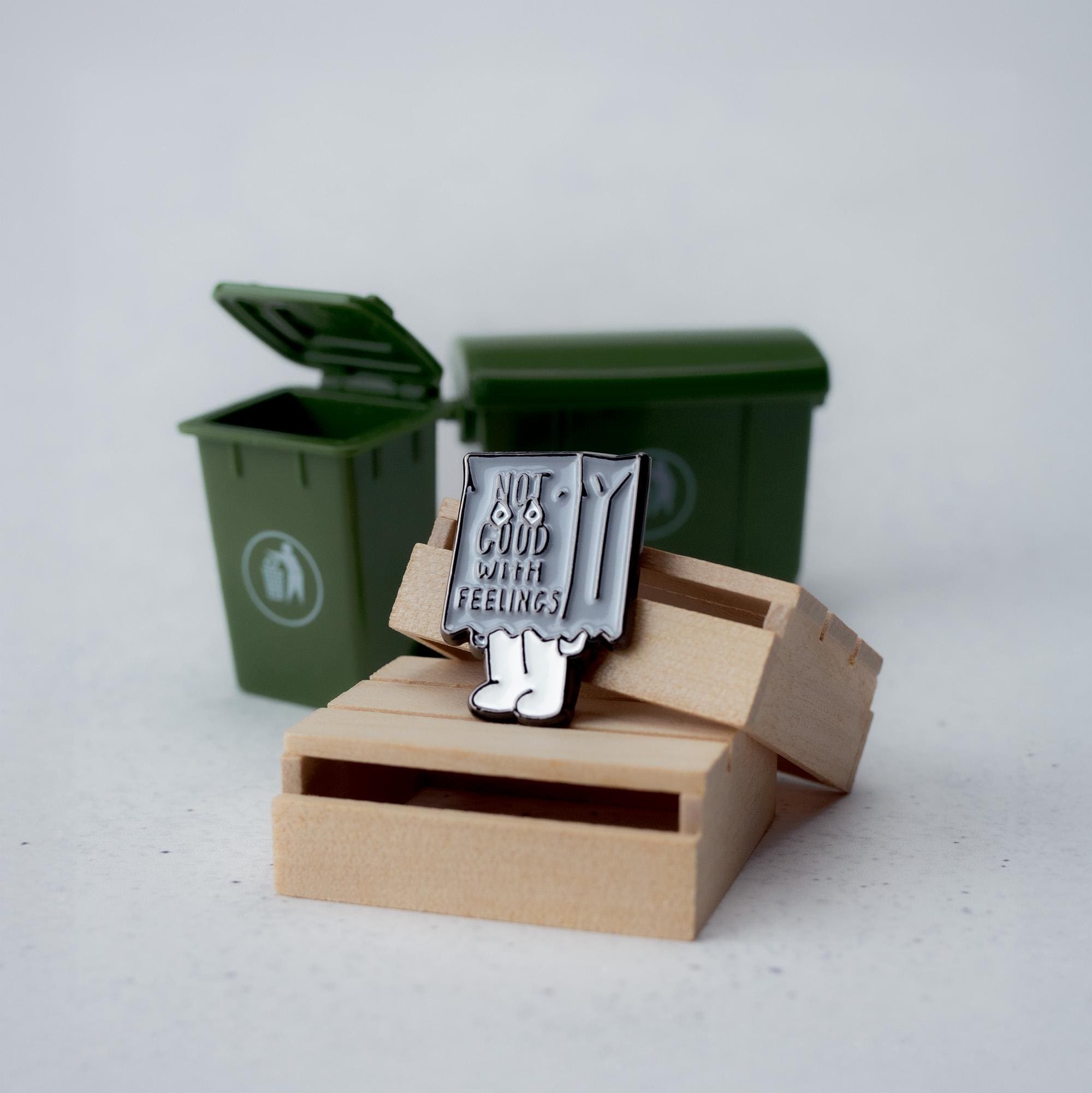 Not Good with Feelings Enamel Pin