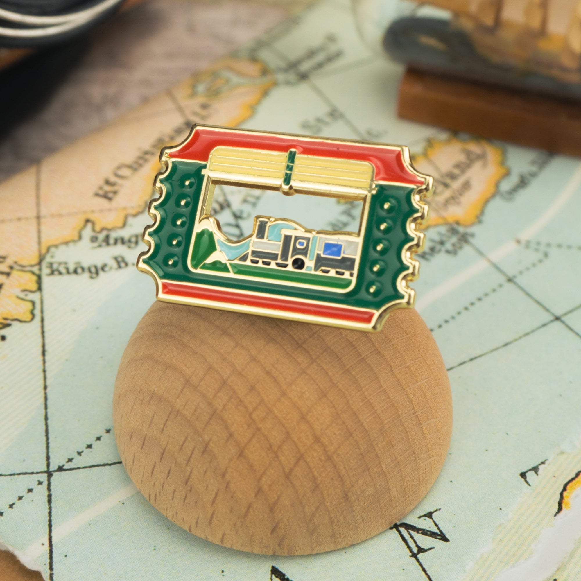 Train Ticket Enamel Pin